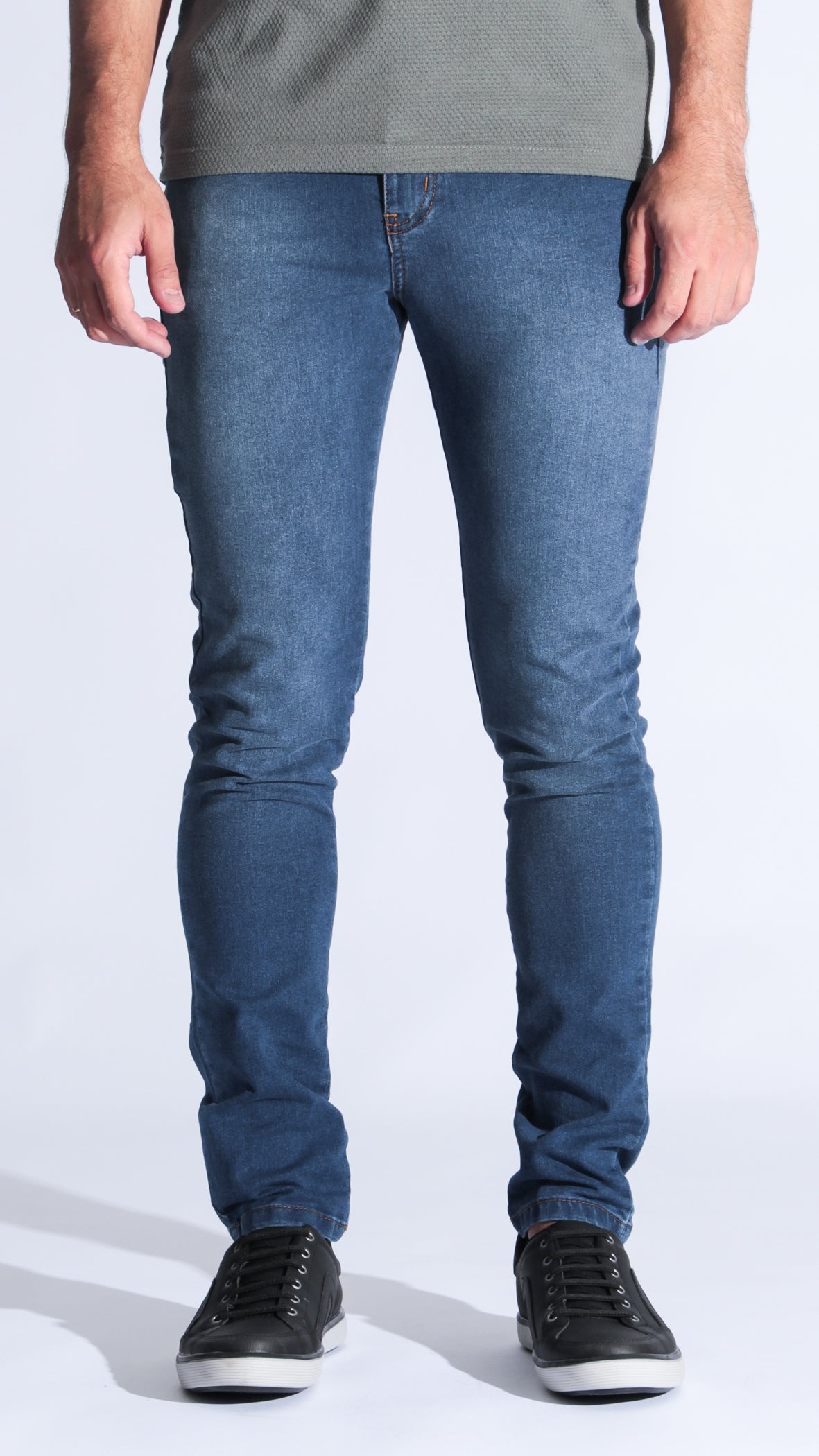 Calça Jeans - Escura Bolso Recorte