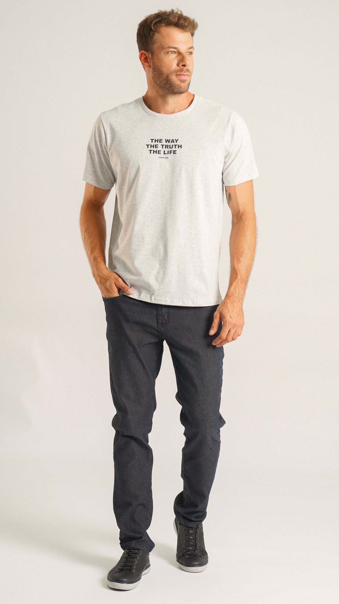 Camiseta Estampada The Truth - Cinza