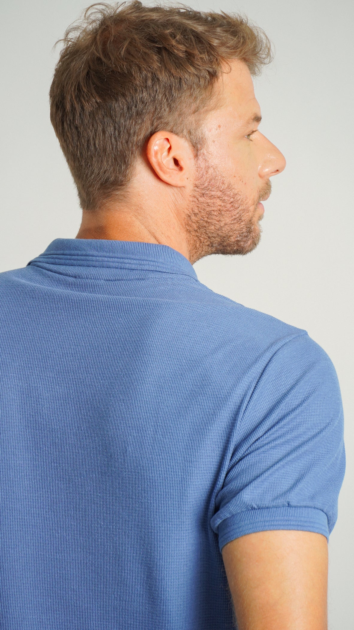 Camisa Polo Tricô Diamond - Azul