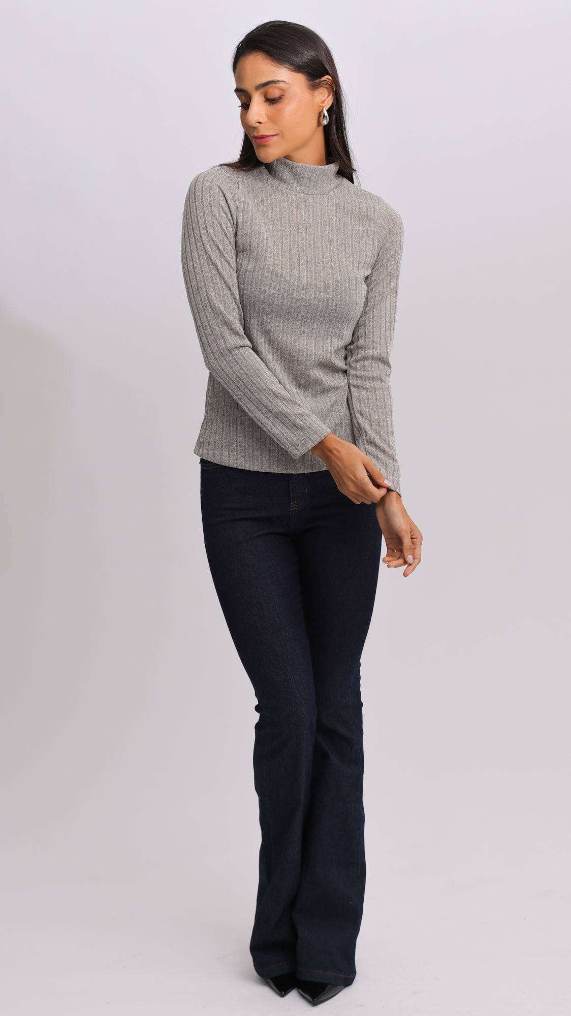 Blusa Cacharrel Tricô - Cinza