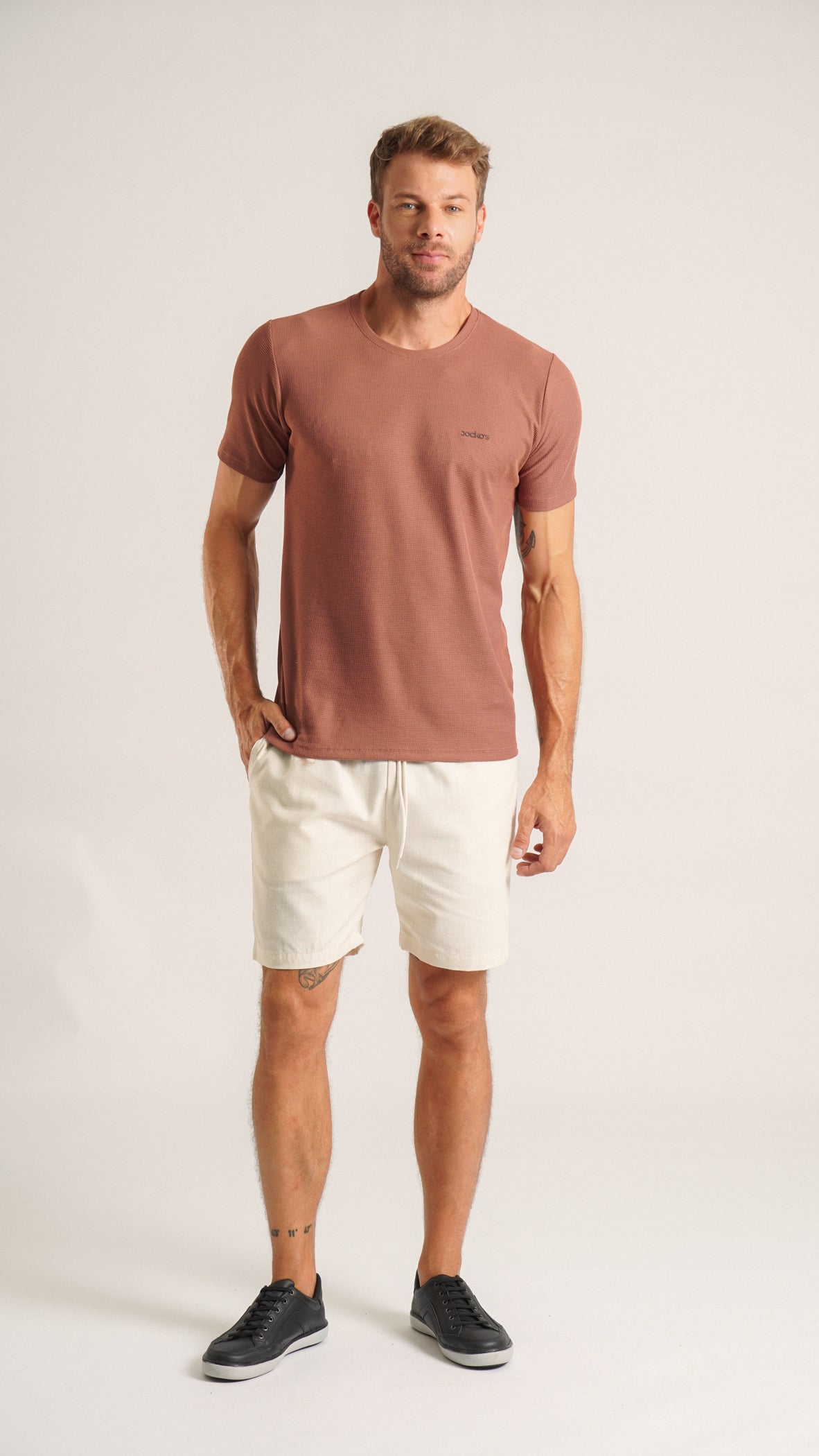 Camiseta Tricô Diamond - Marrom Claro