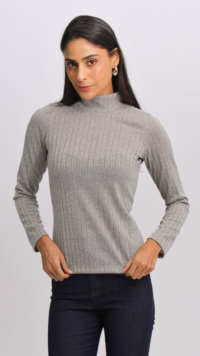 Blusa Cacharrel Tricô - Cinza