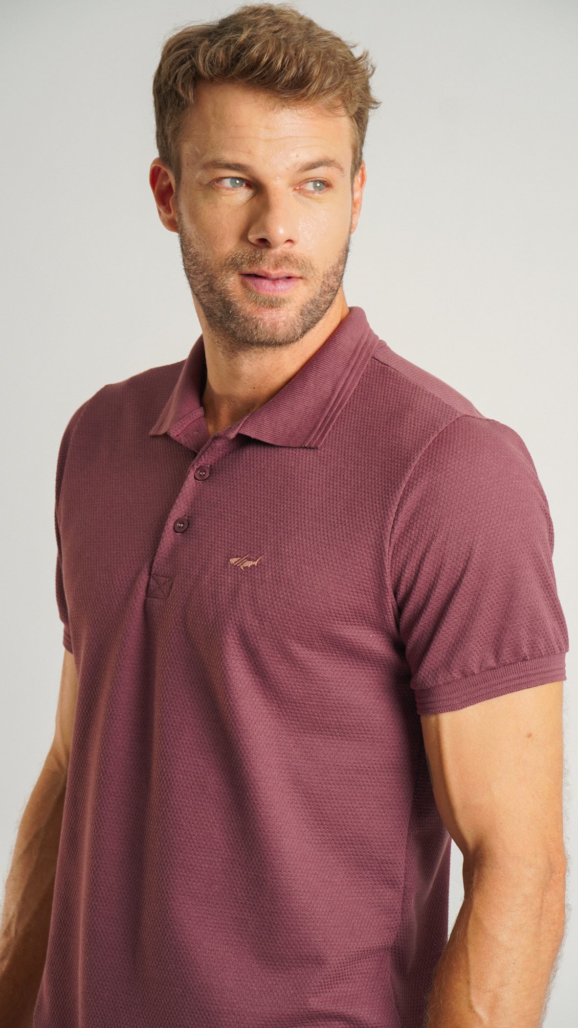 Camisa Polo Colmeia - Roxo