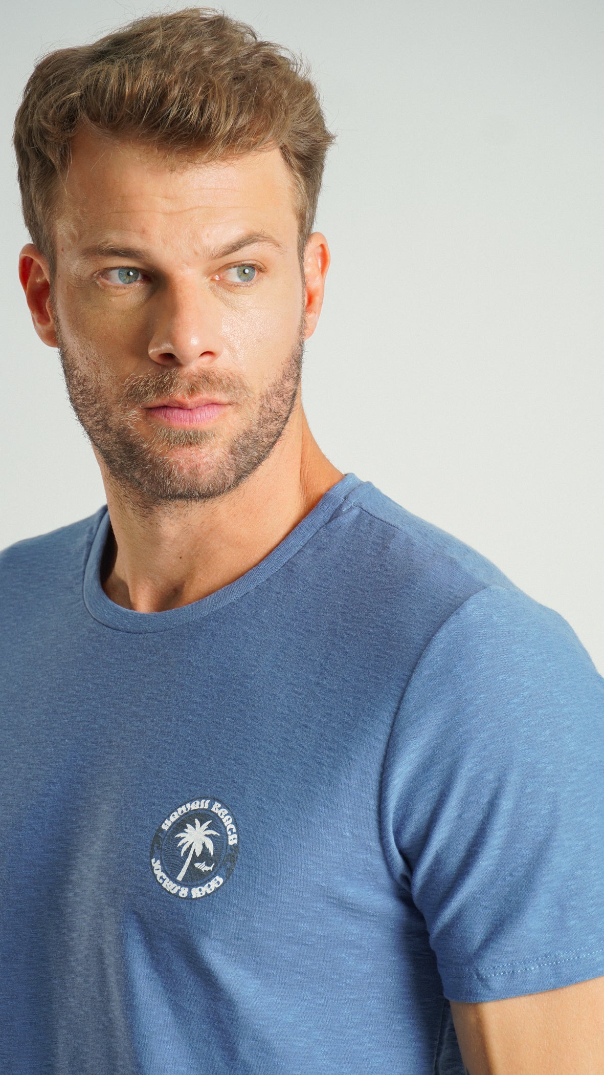 Camiseta Flamê Hawaii - Azul