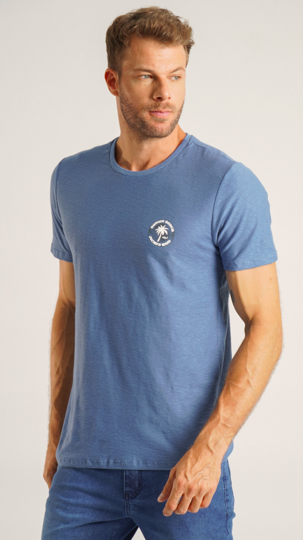 Camiseta Flamê Hawaii - Azul