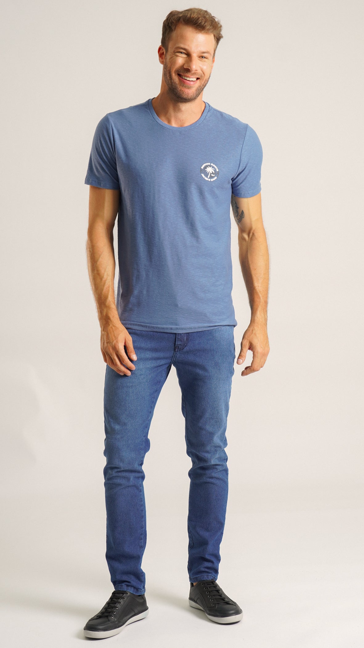 Camiseta Flamê Hawaii - Azul