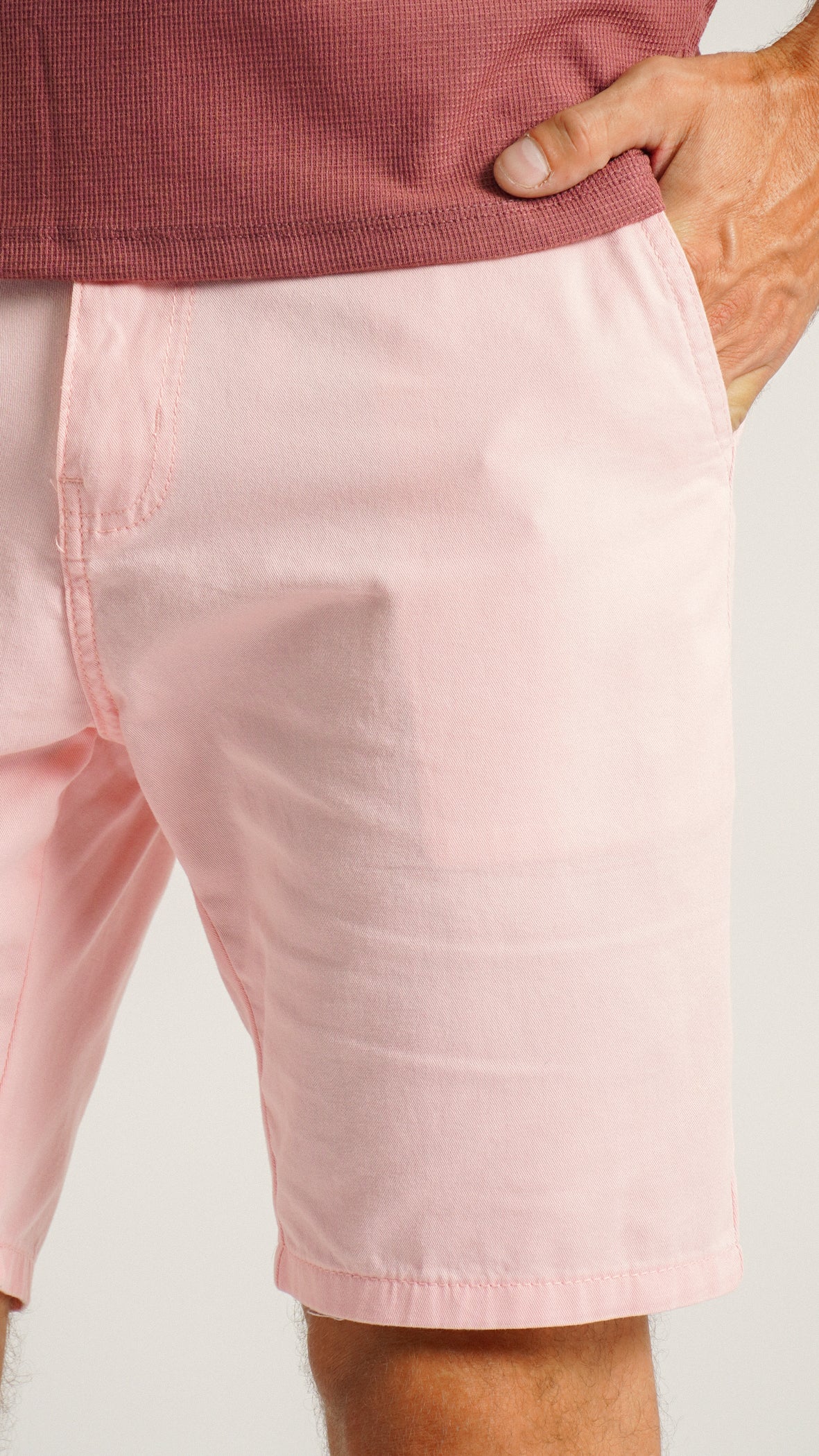 Bermuda Sarja Bolso Faca - Rosa