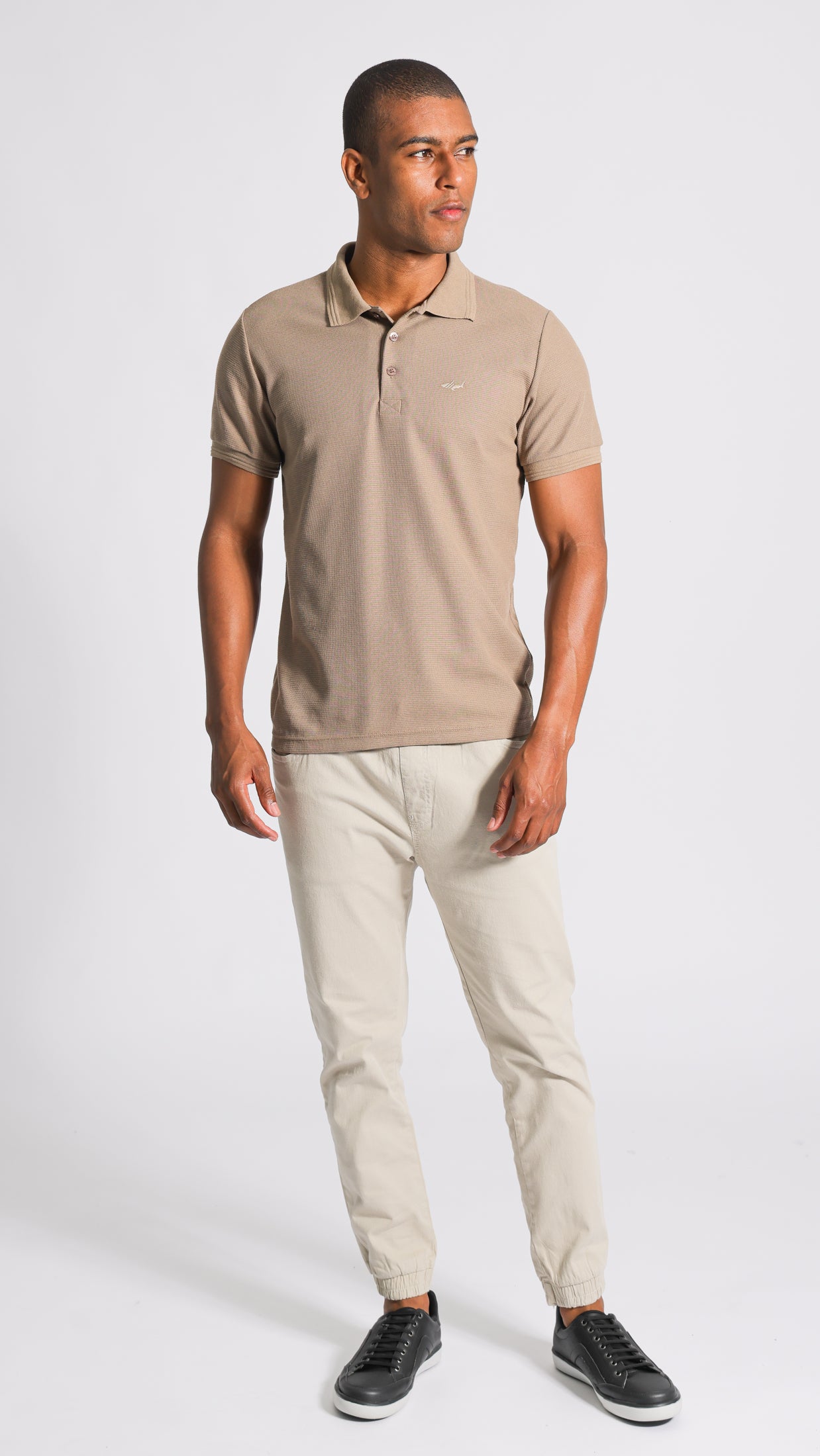 Camisa Polo Tricô Diamond - Bege