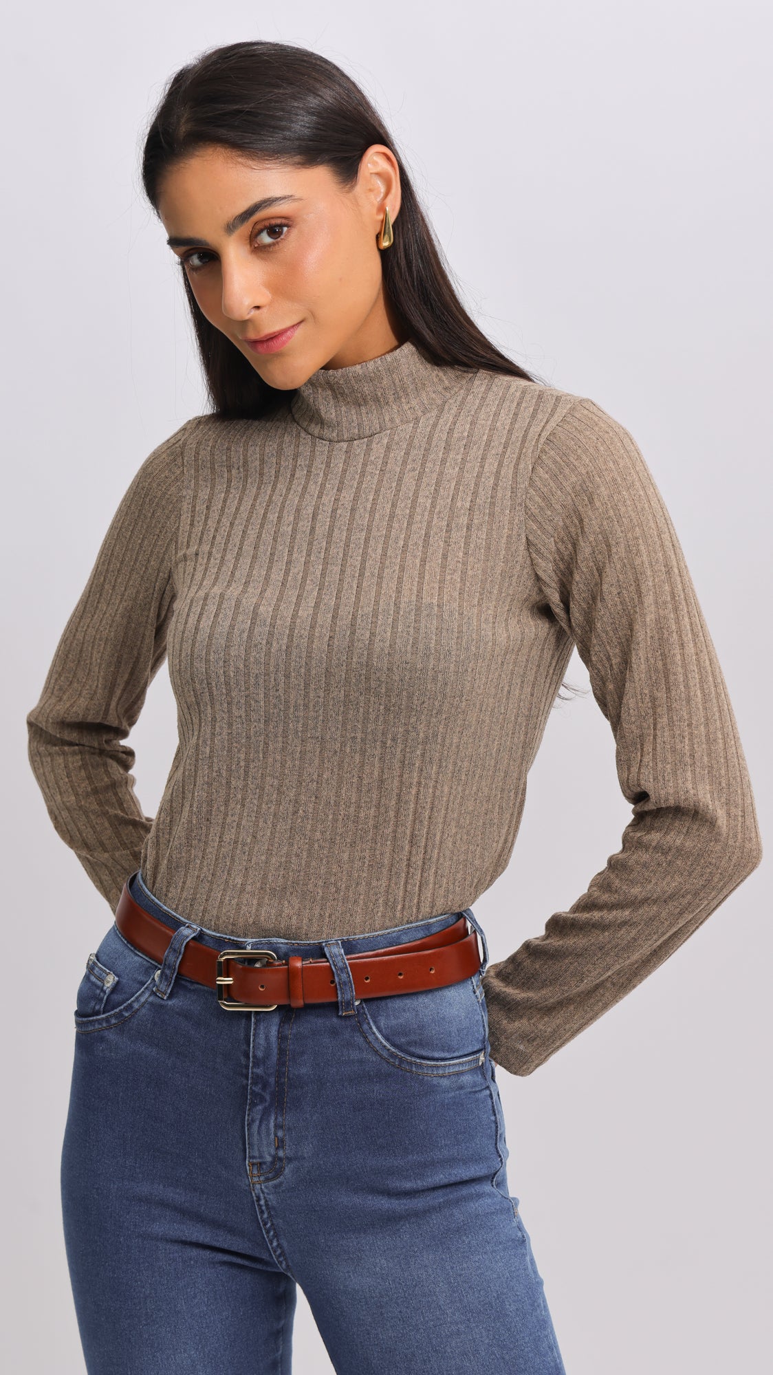 Blusa Cacharrel Tricô - Marrom