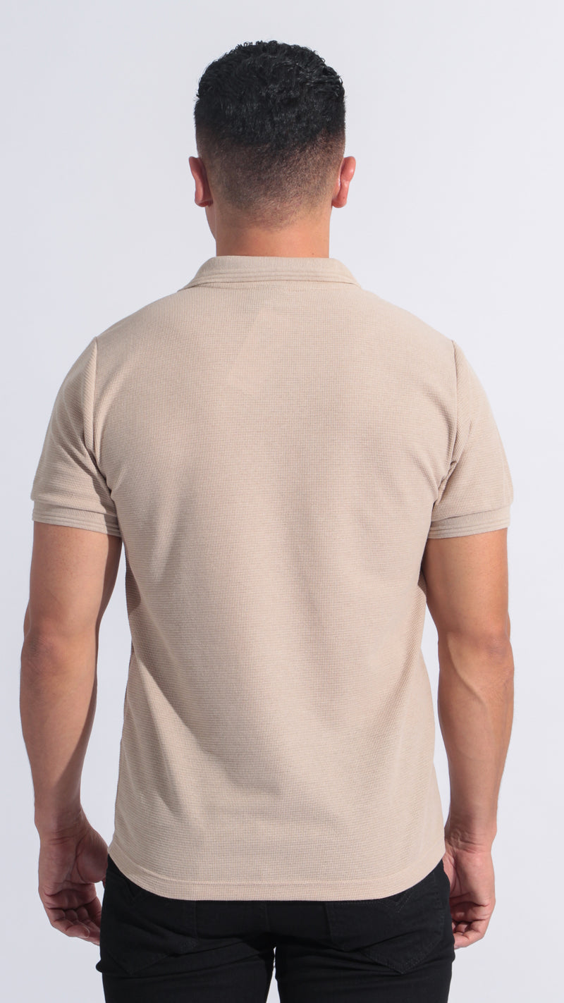Camisa Polo Tricô Diamond - Bege