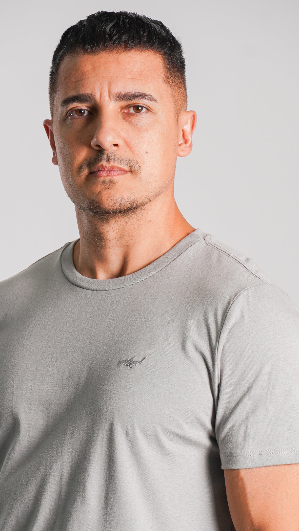 Camiseta Básica - Cinza