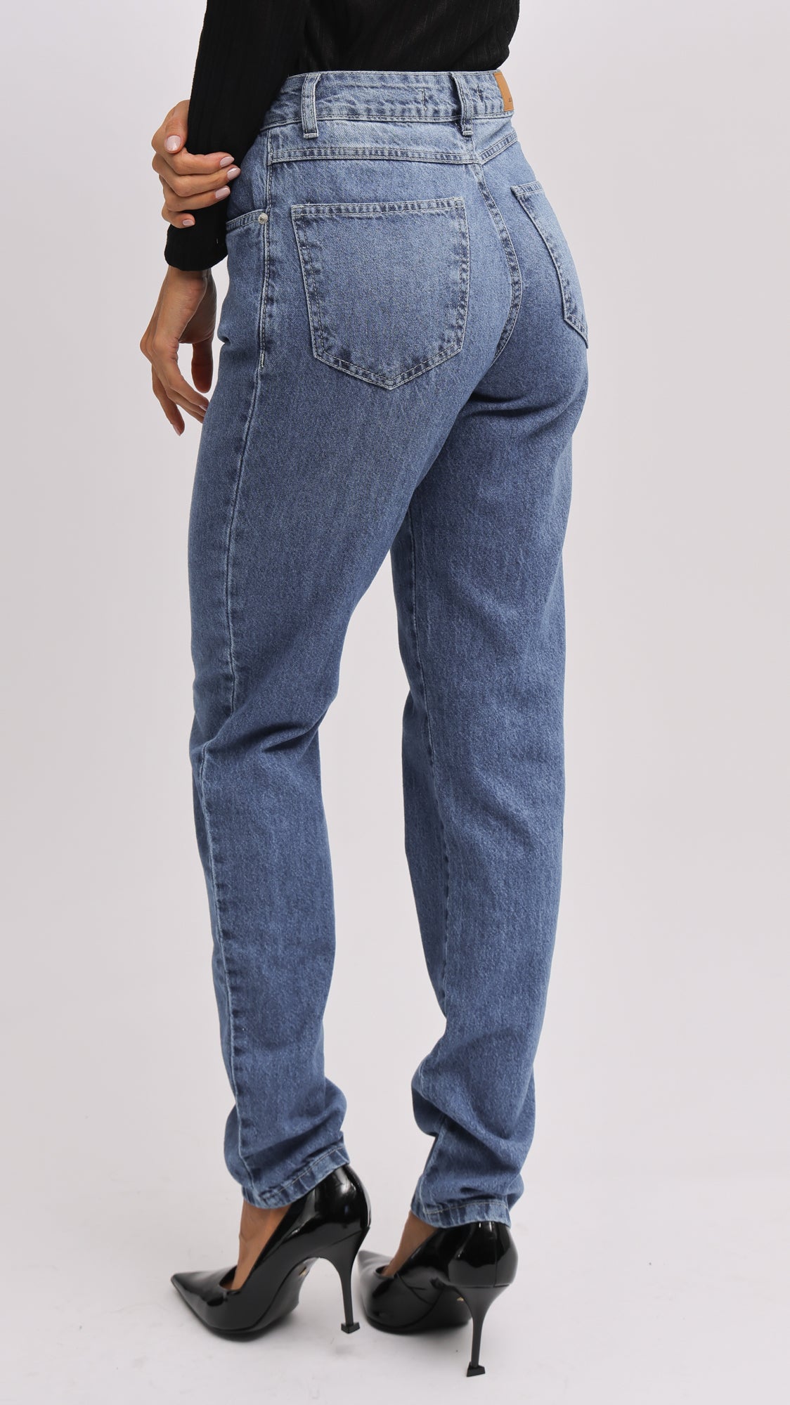 Calça Jeans - Escura Mom Estonada