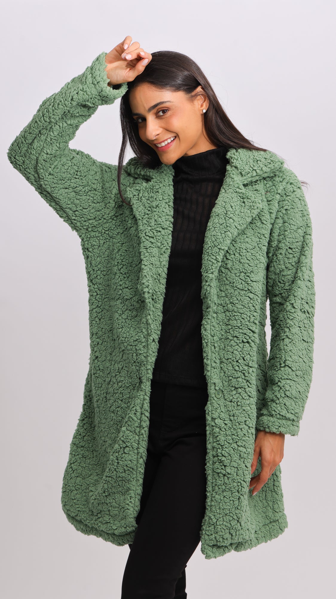 Casaco Sherpa Longo - Verde