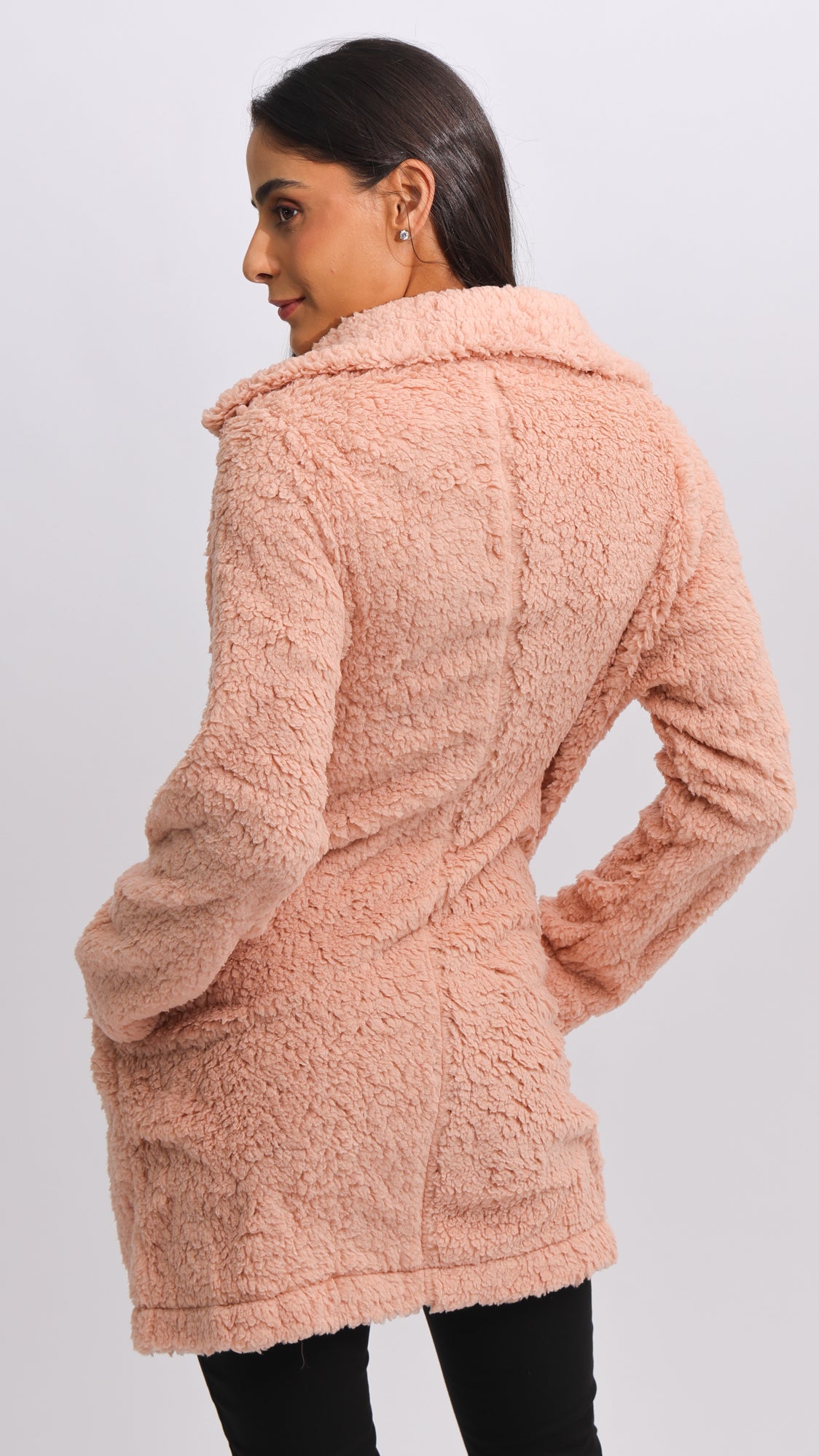 Casaco Sherpa Longo - Nude