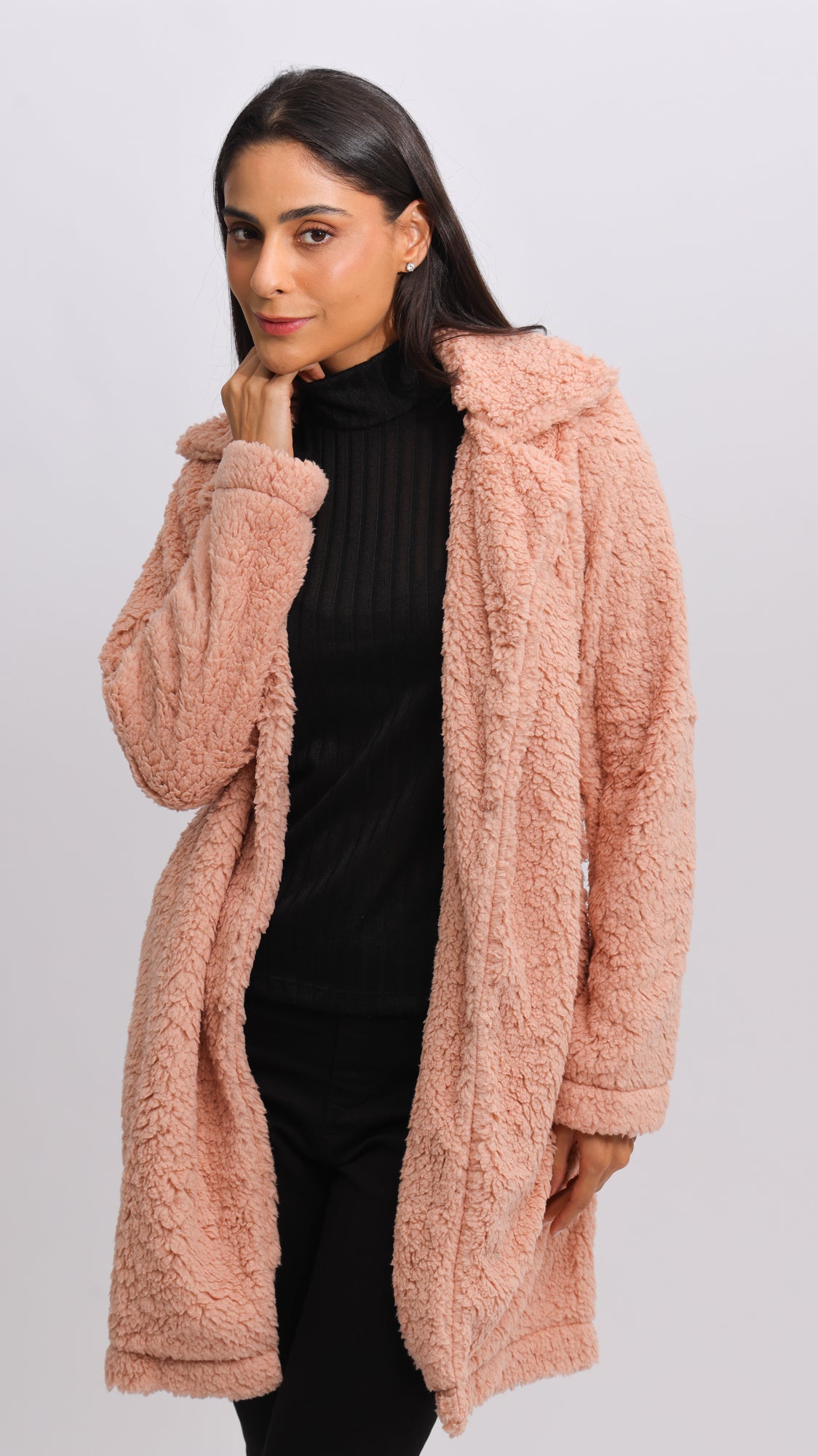 Casaco Sherpa Longo - Nude