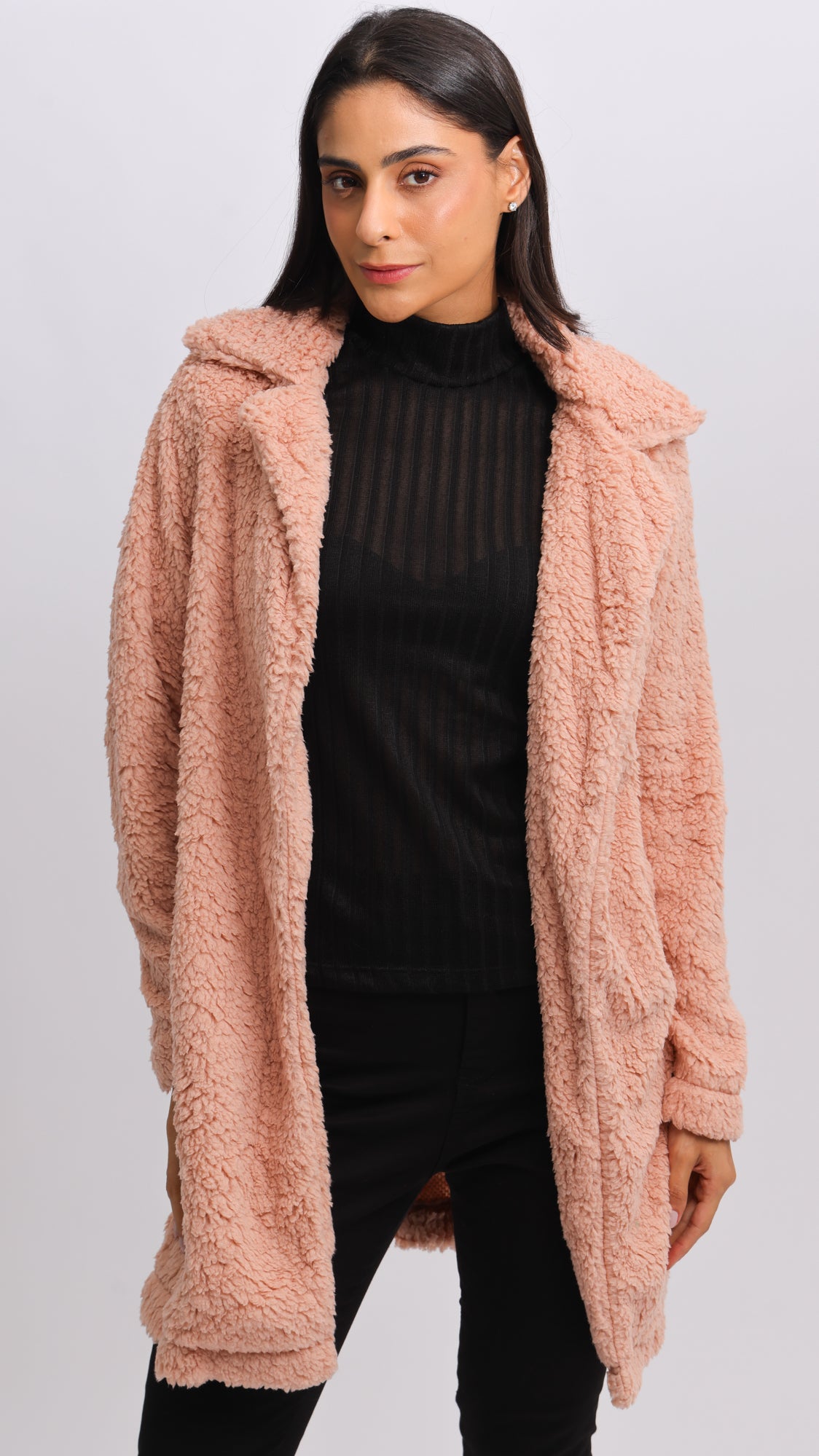 Casaco Sherpa Longo - Nude