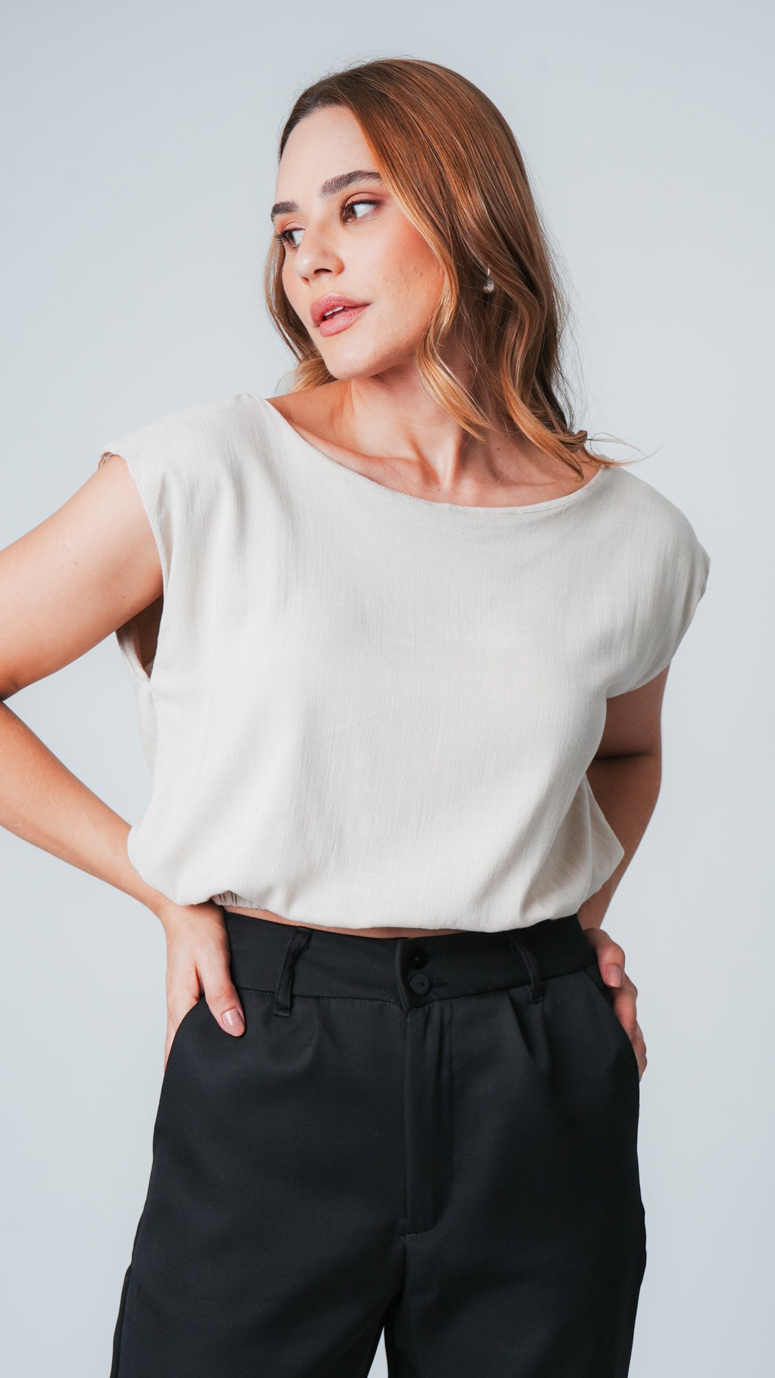 Blusa Viscose Canoa - Areia
