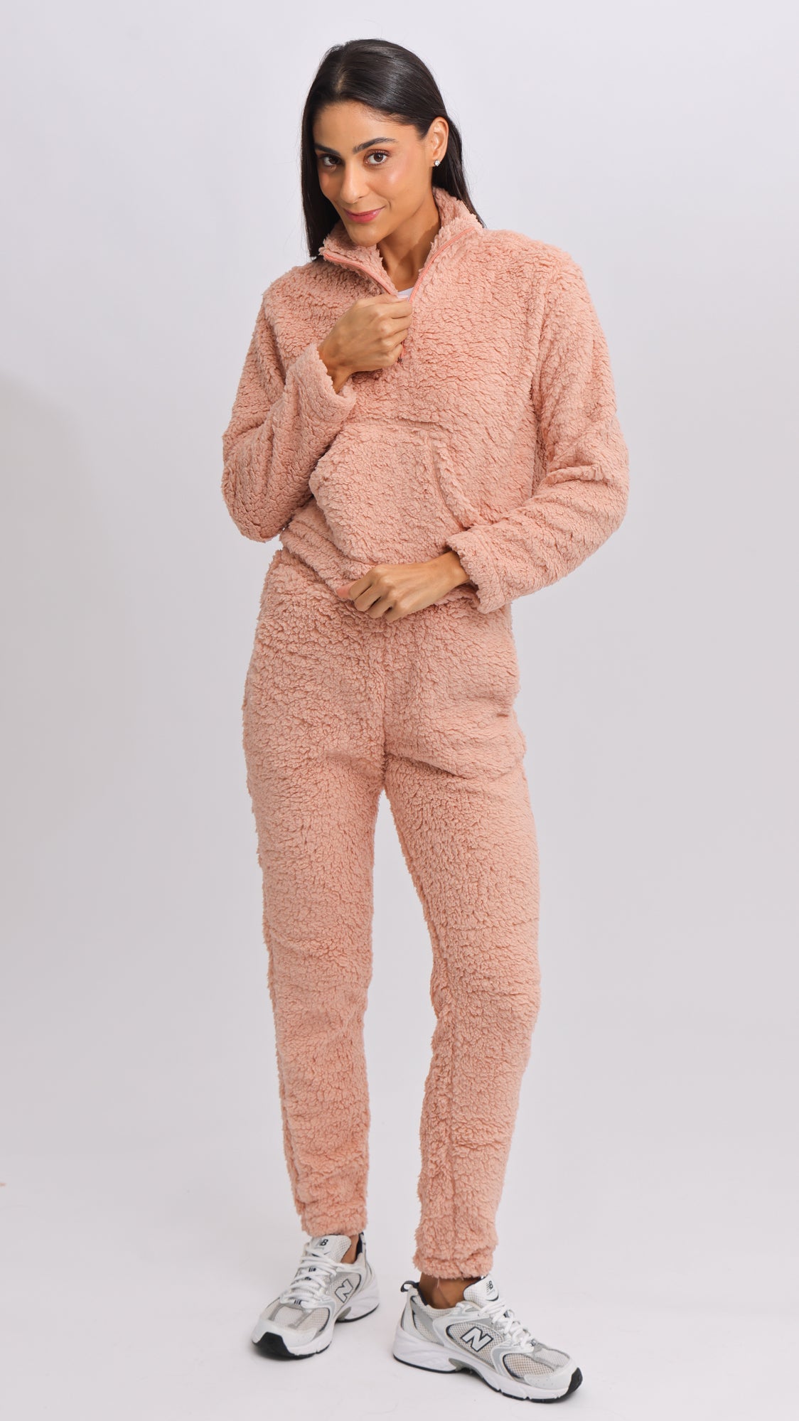 Canguru Sherpa Zíper - Nude