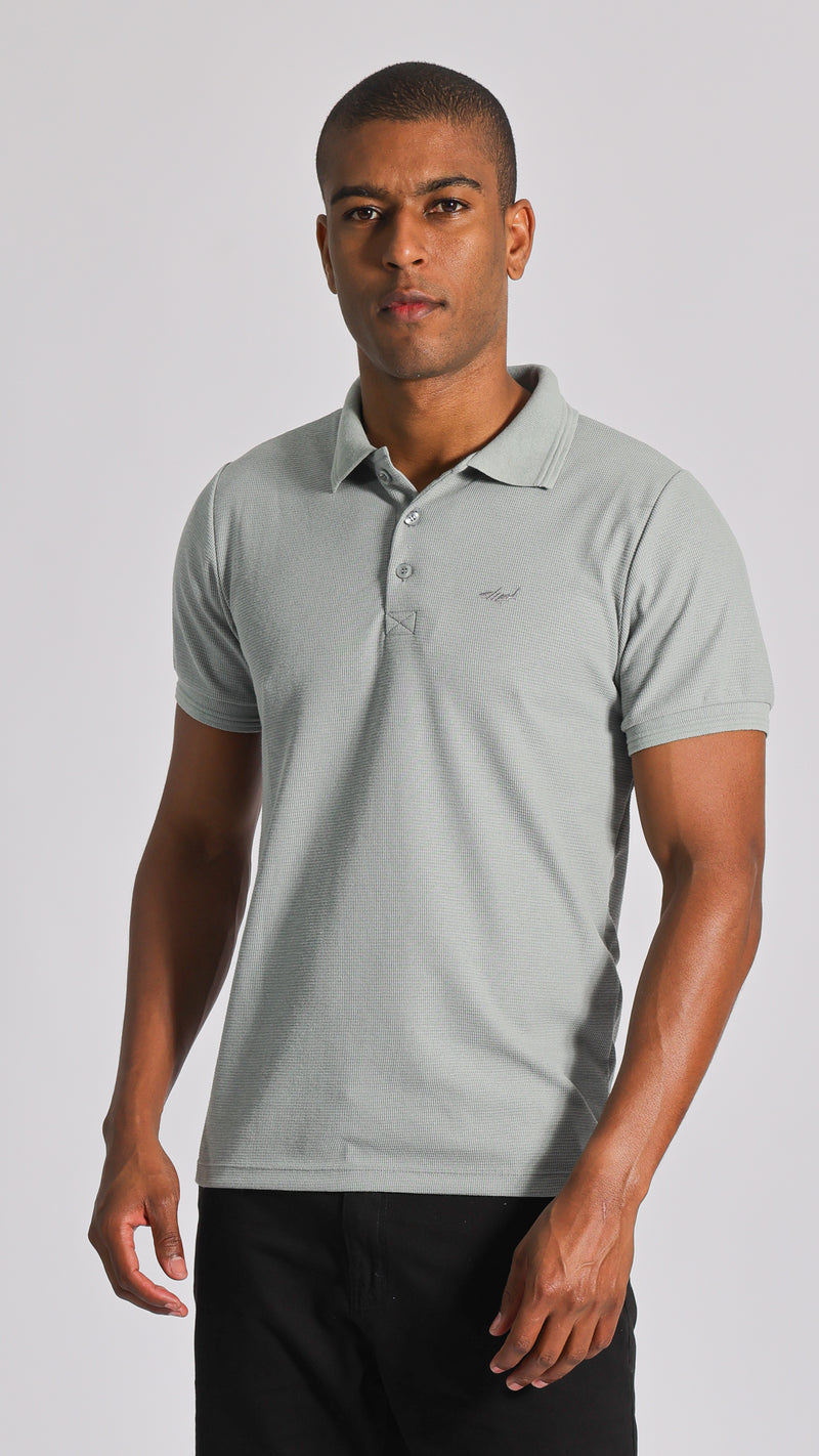 Camisa Polo Tricô Diamond - Cinza