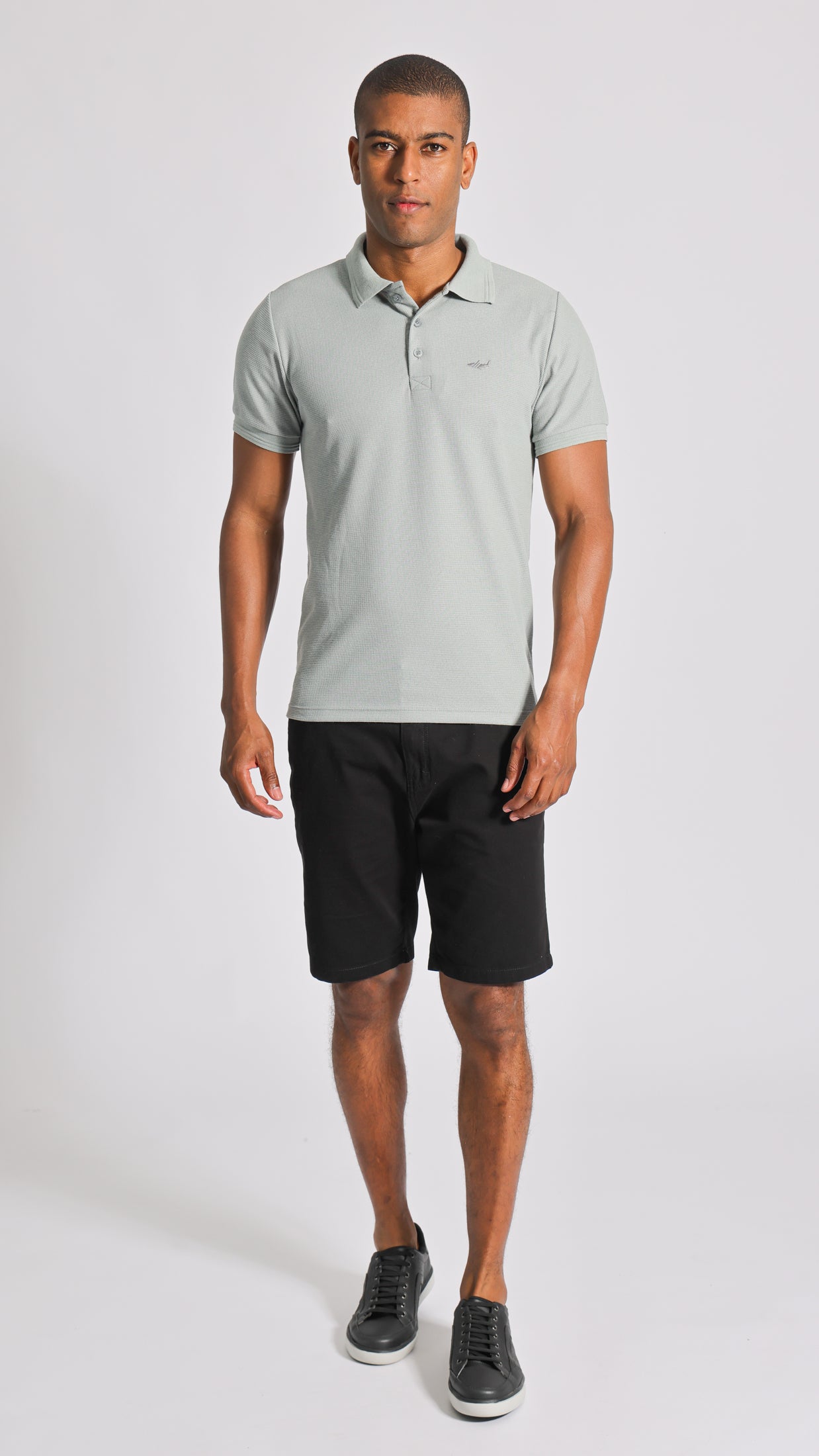 Camisa Polo Tricô Diamond - Cinza