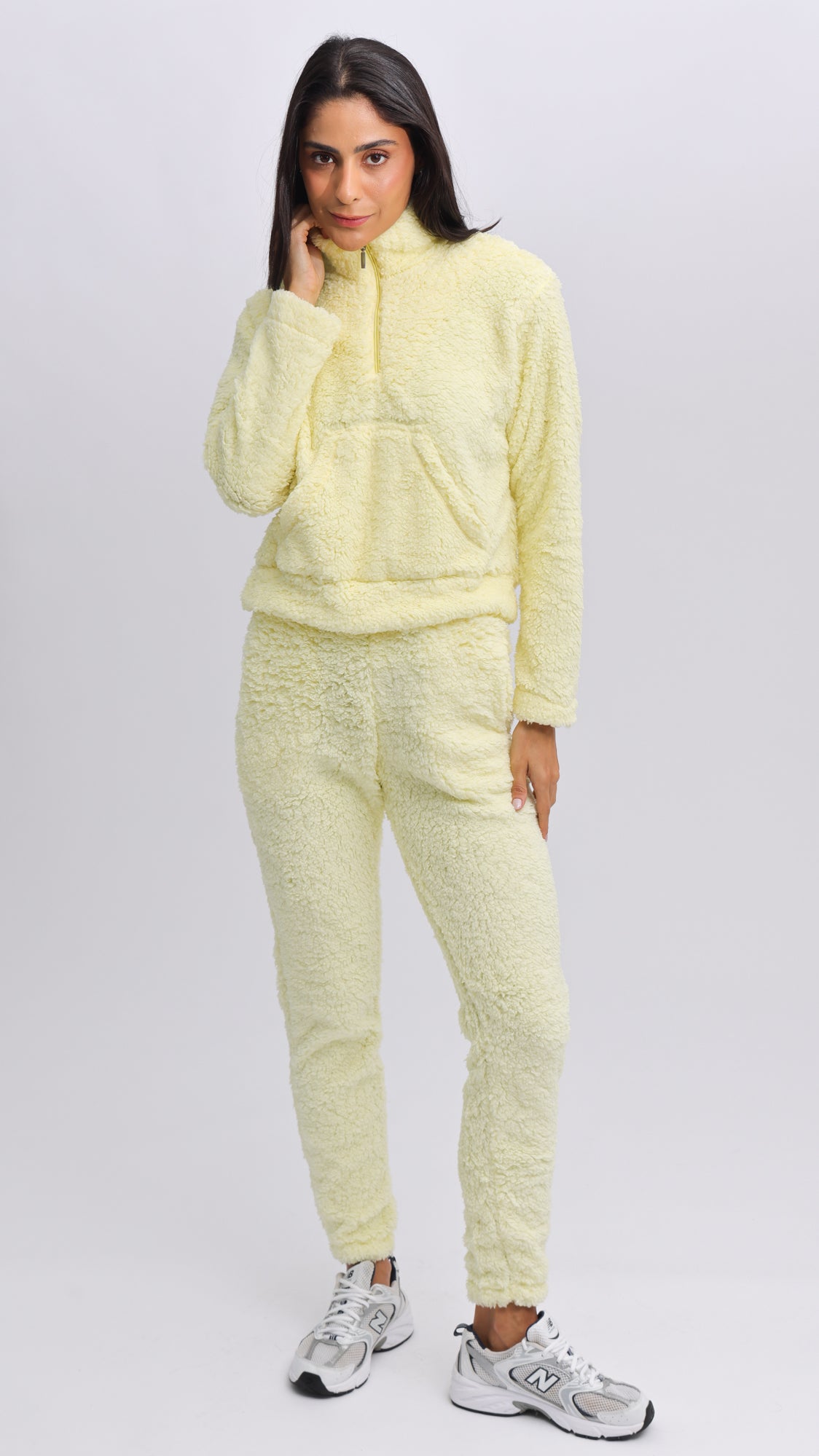 Canguru Sherpa Zíper - Amarelo