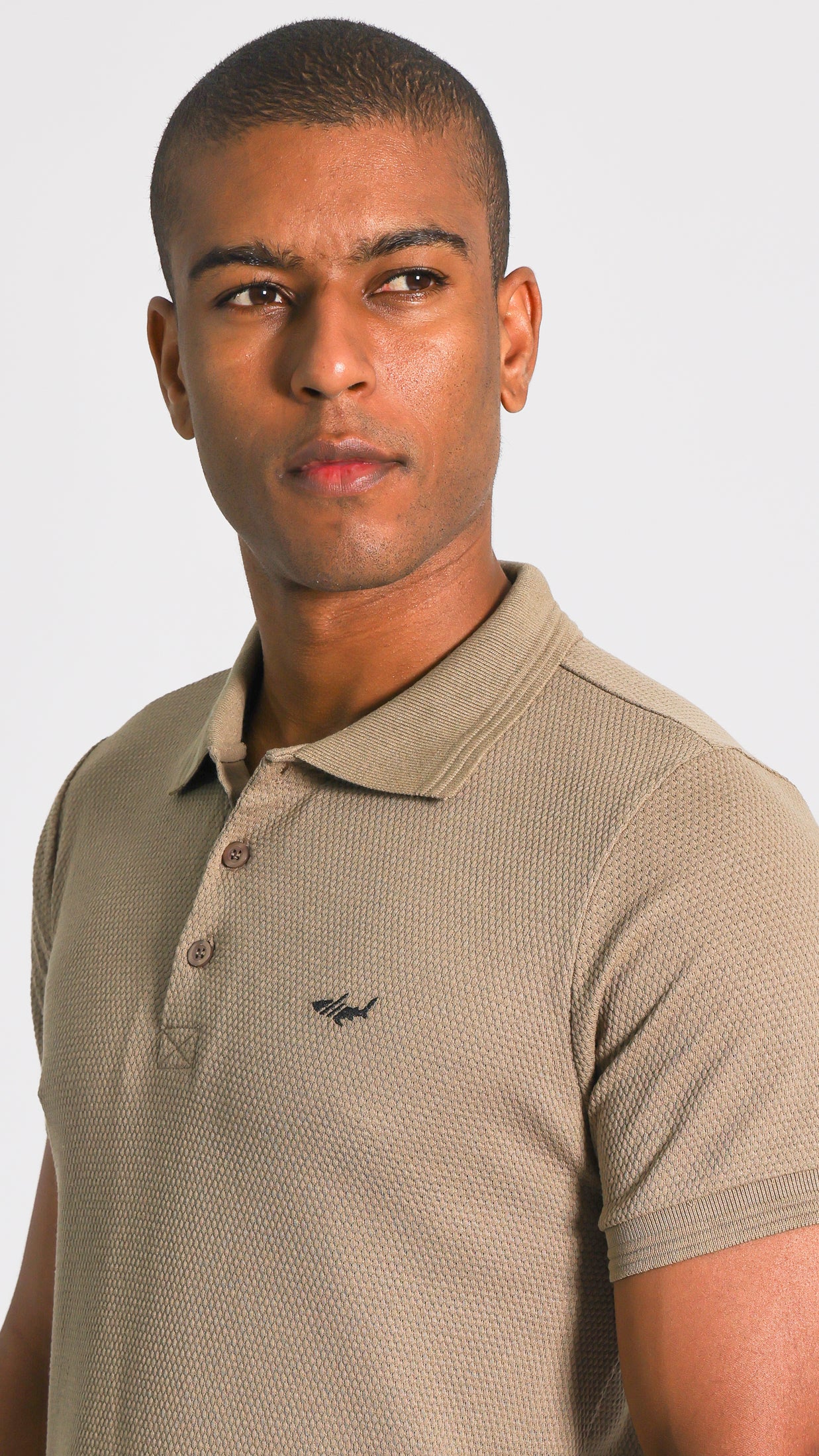 Camisa Polo Colmeia - Caqui