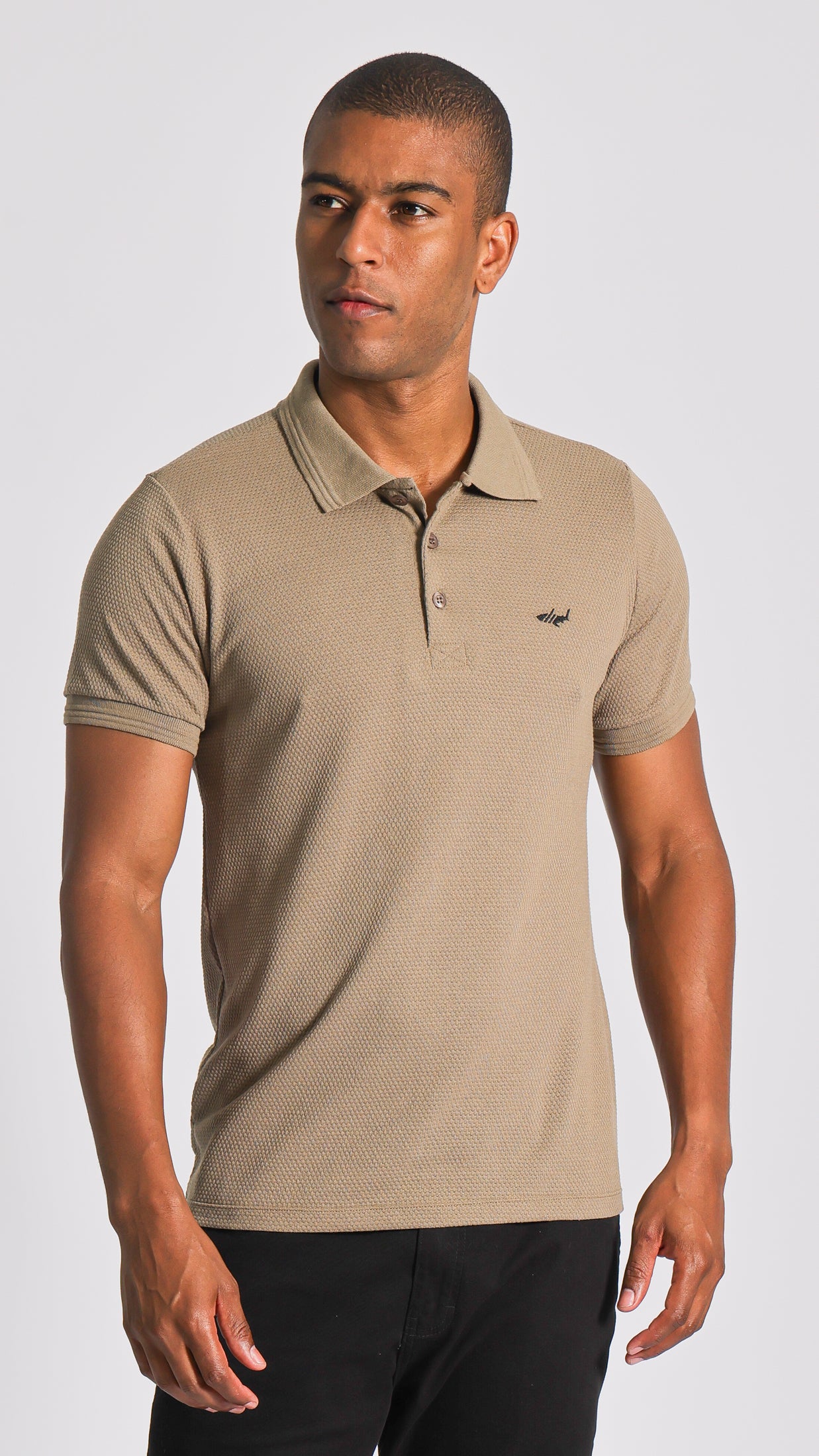 Camisa Polo Colmeia - Caqui