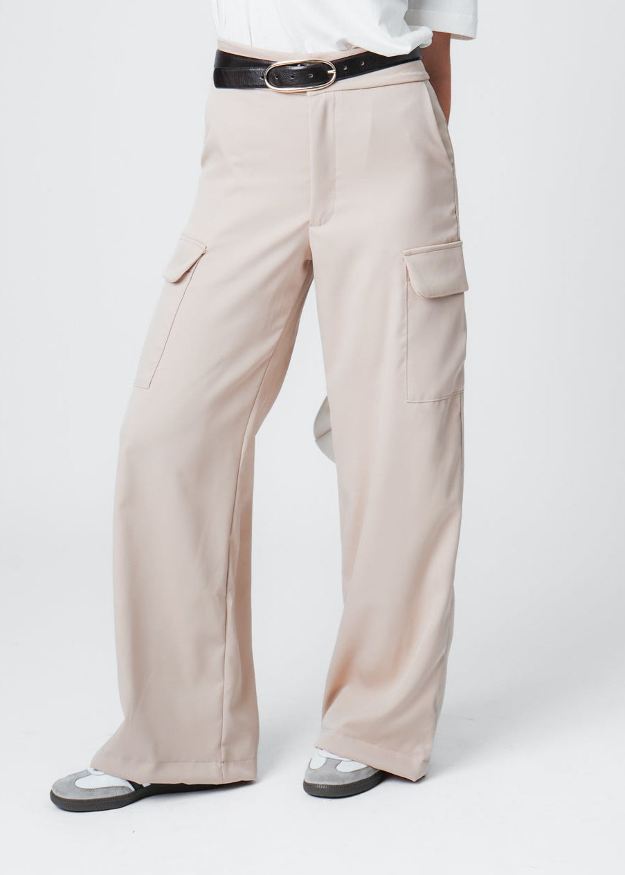 Calça Alfaiataria Cargo - Bege