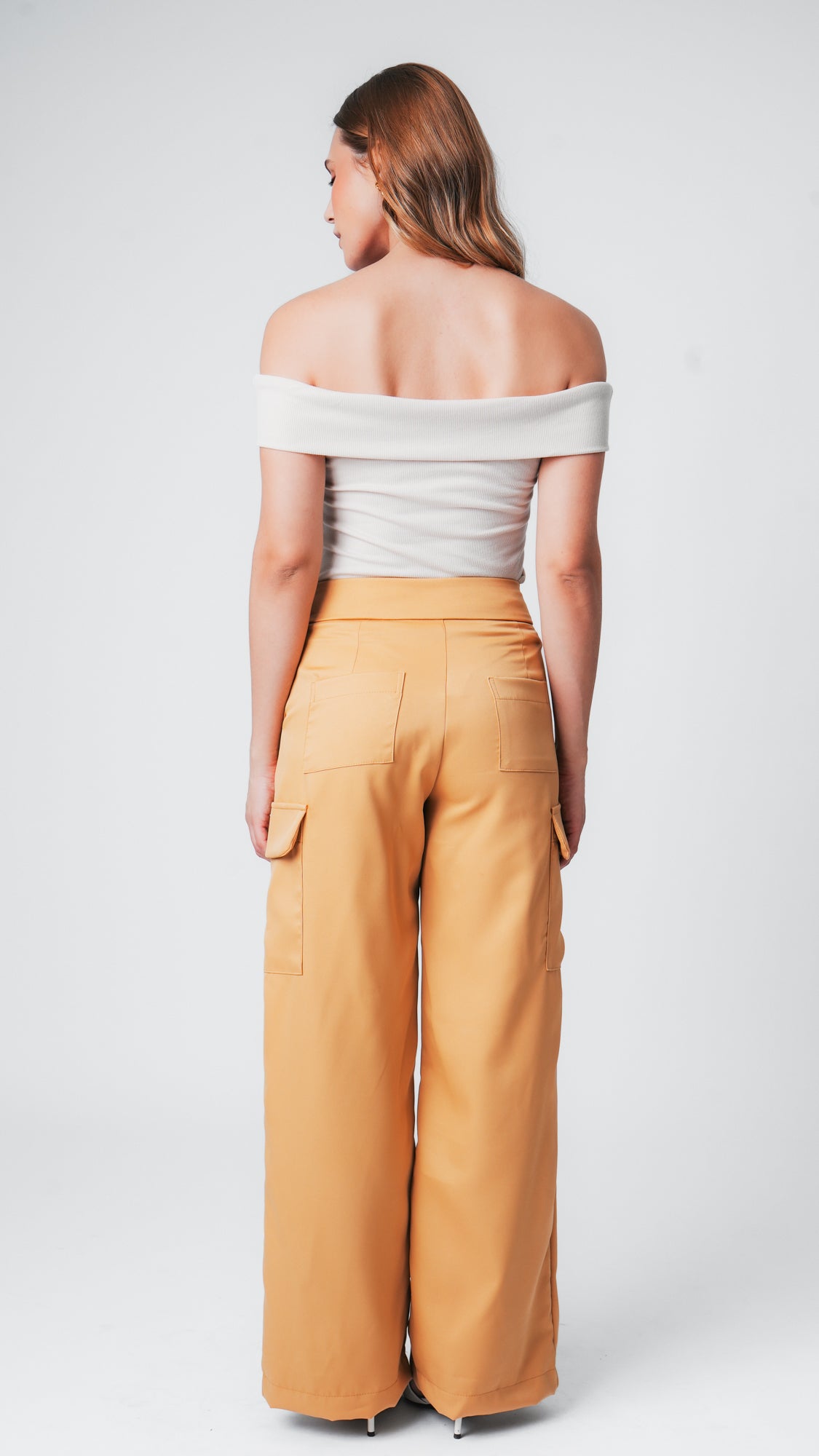 Blusa Ombro a Ombro Canelada - Nude