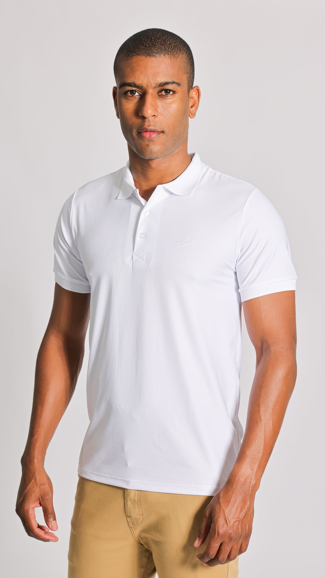 Camisa Polo Dry Fit - Branca