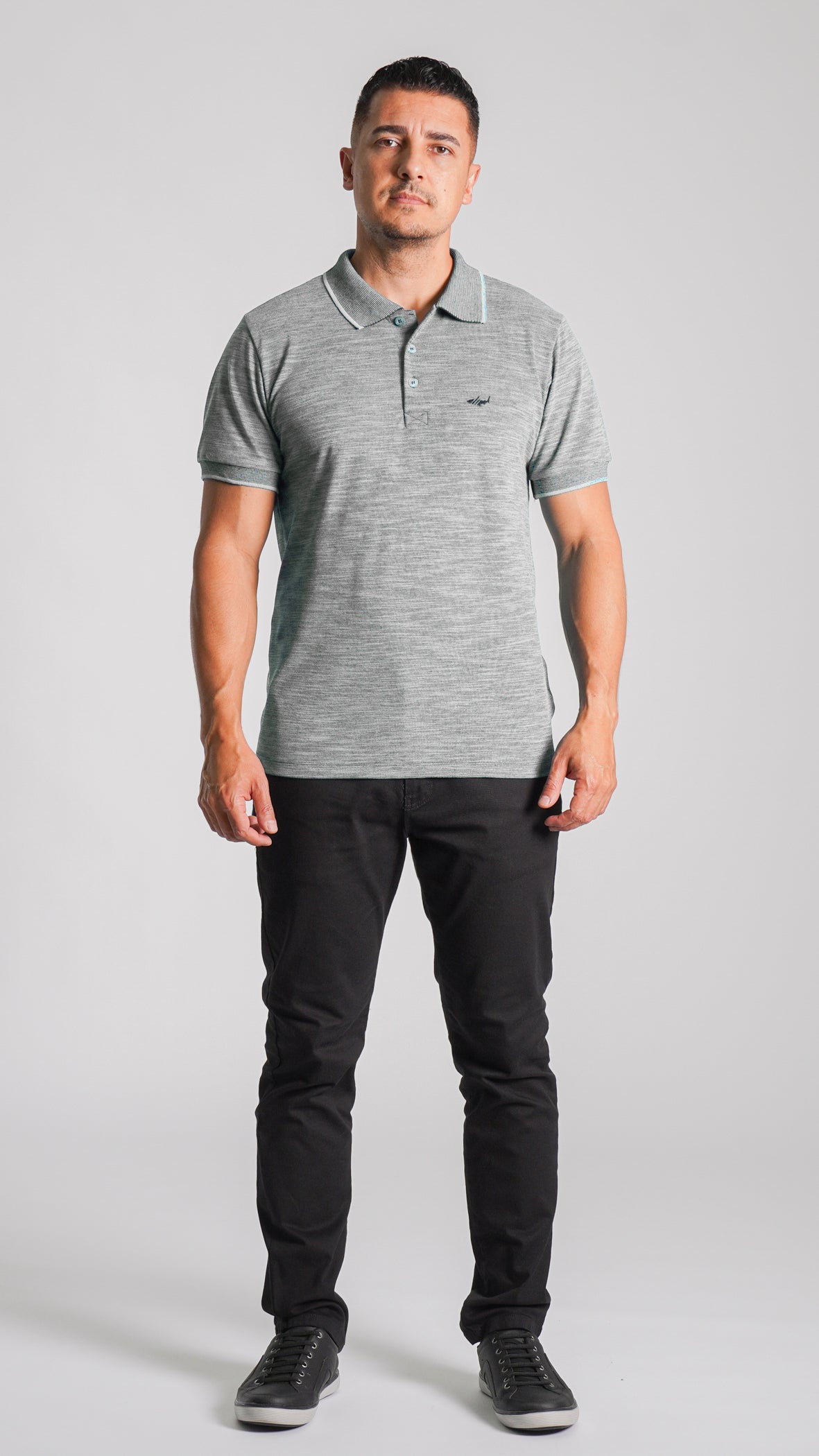 Camisa Polo Flamê - Cinza