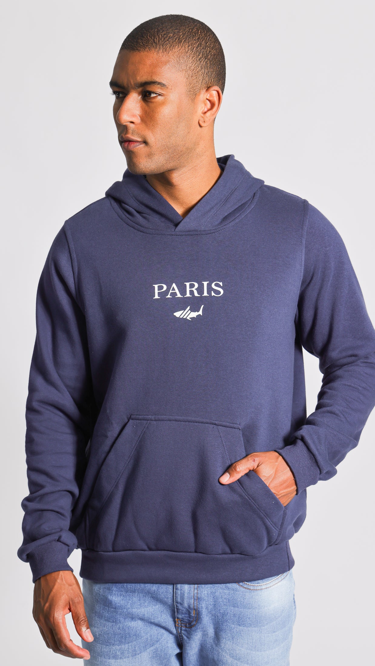 Moletom Canguru Premium Paris - Azul Marinho
