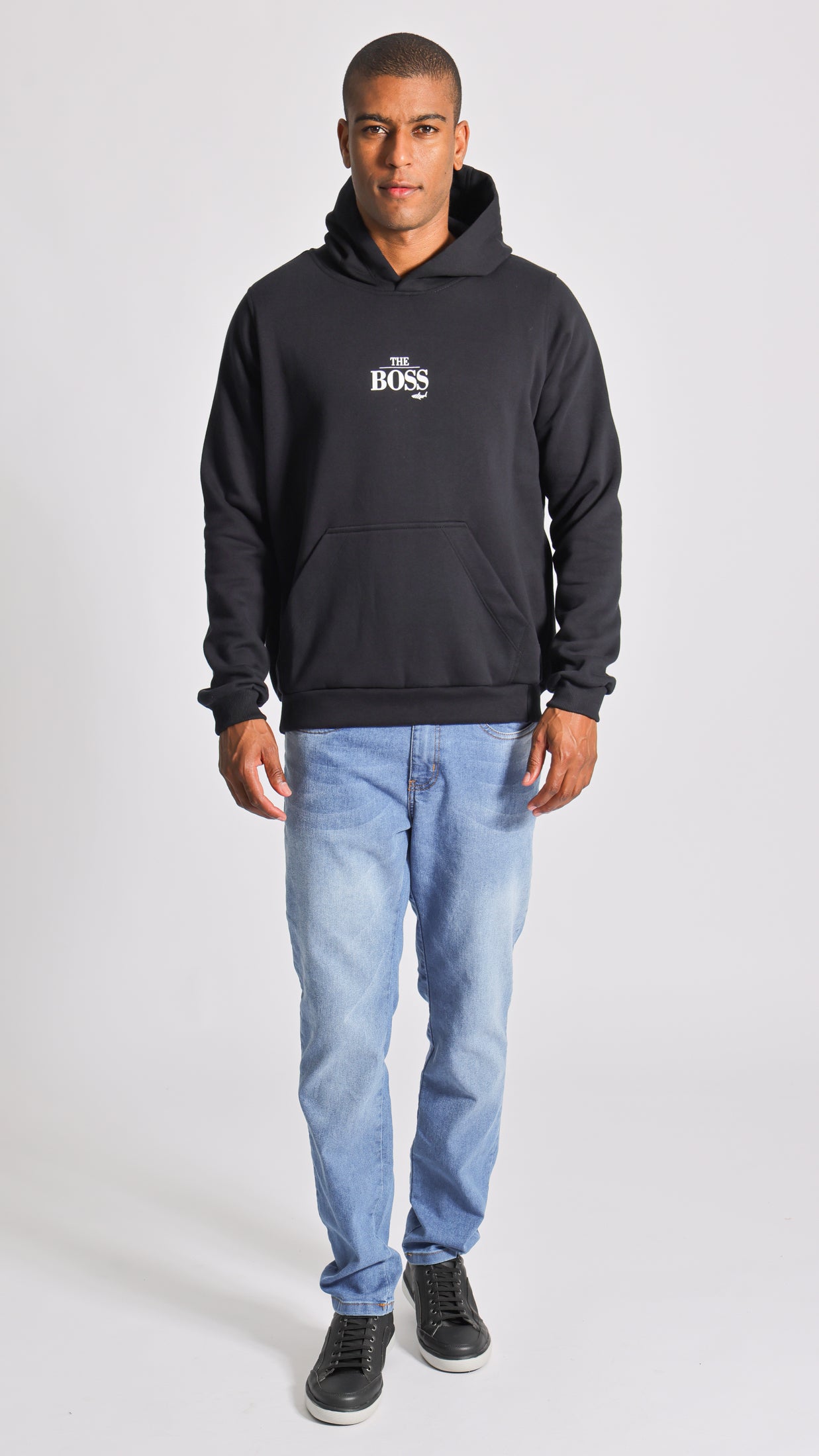 Moletom Canguru Premium Boss - Preto