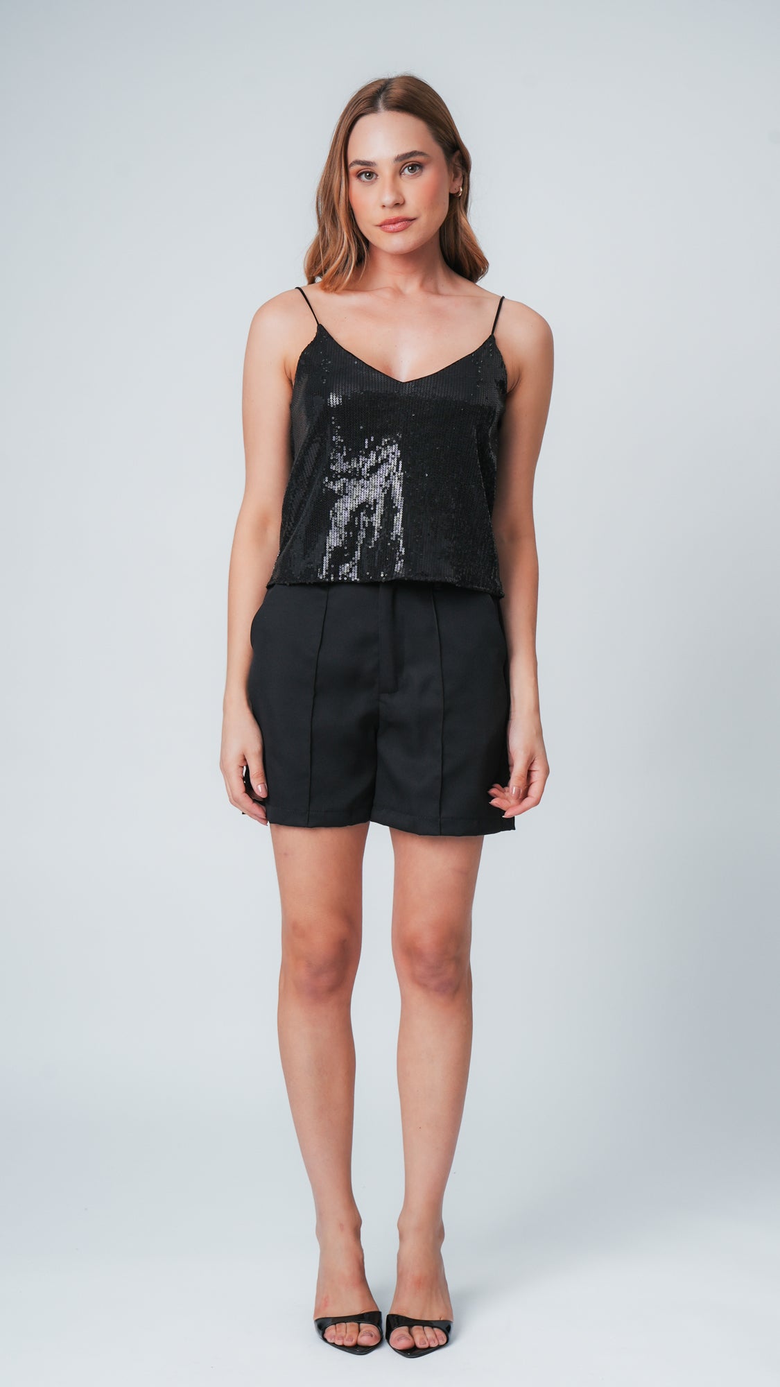 Regata Paetê - Preta