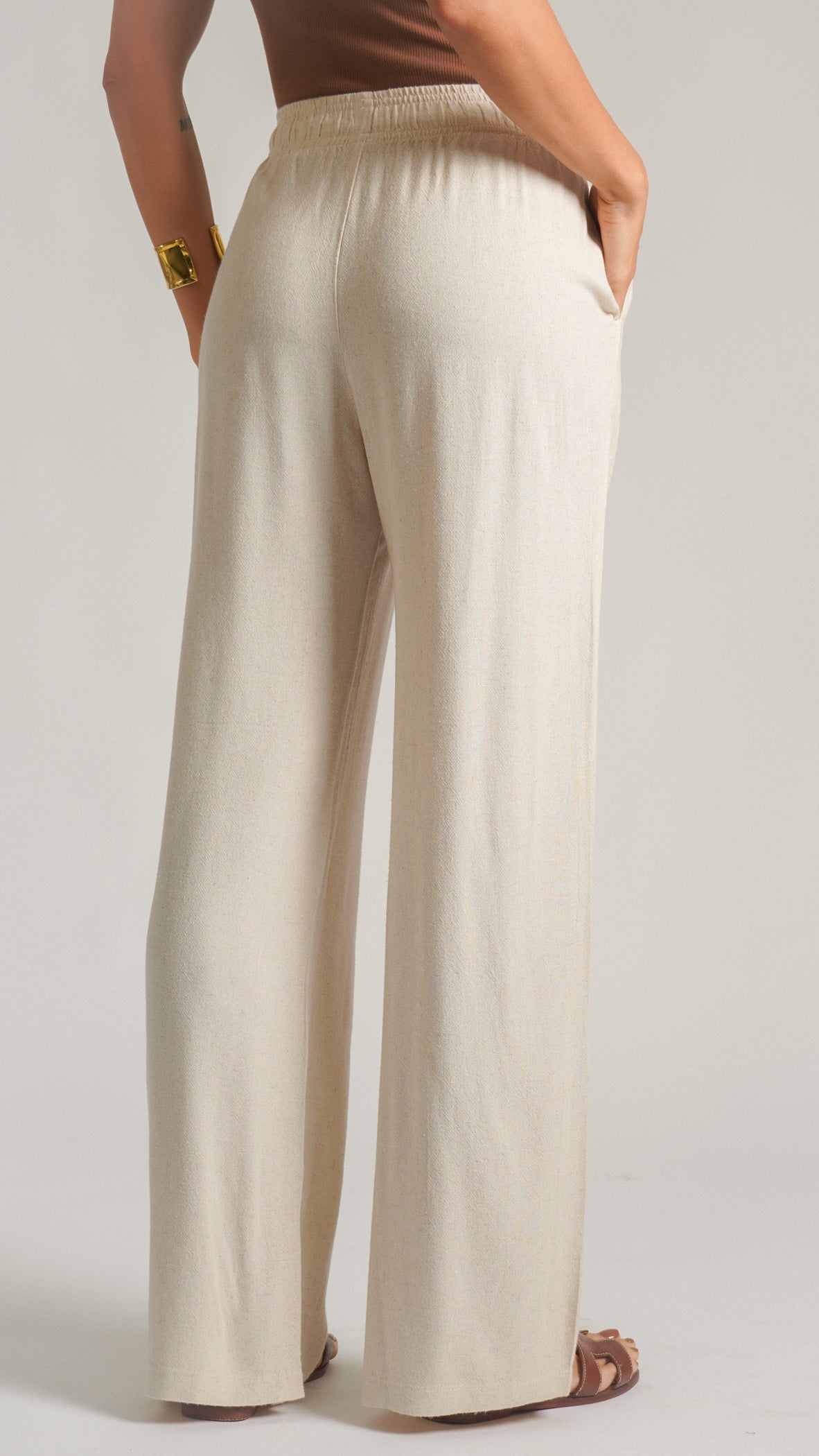 Calça Linho - Bege