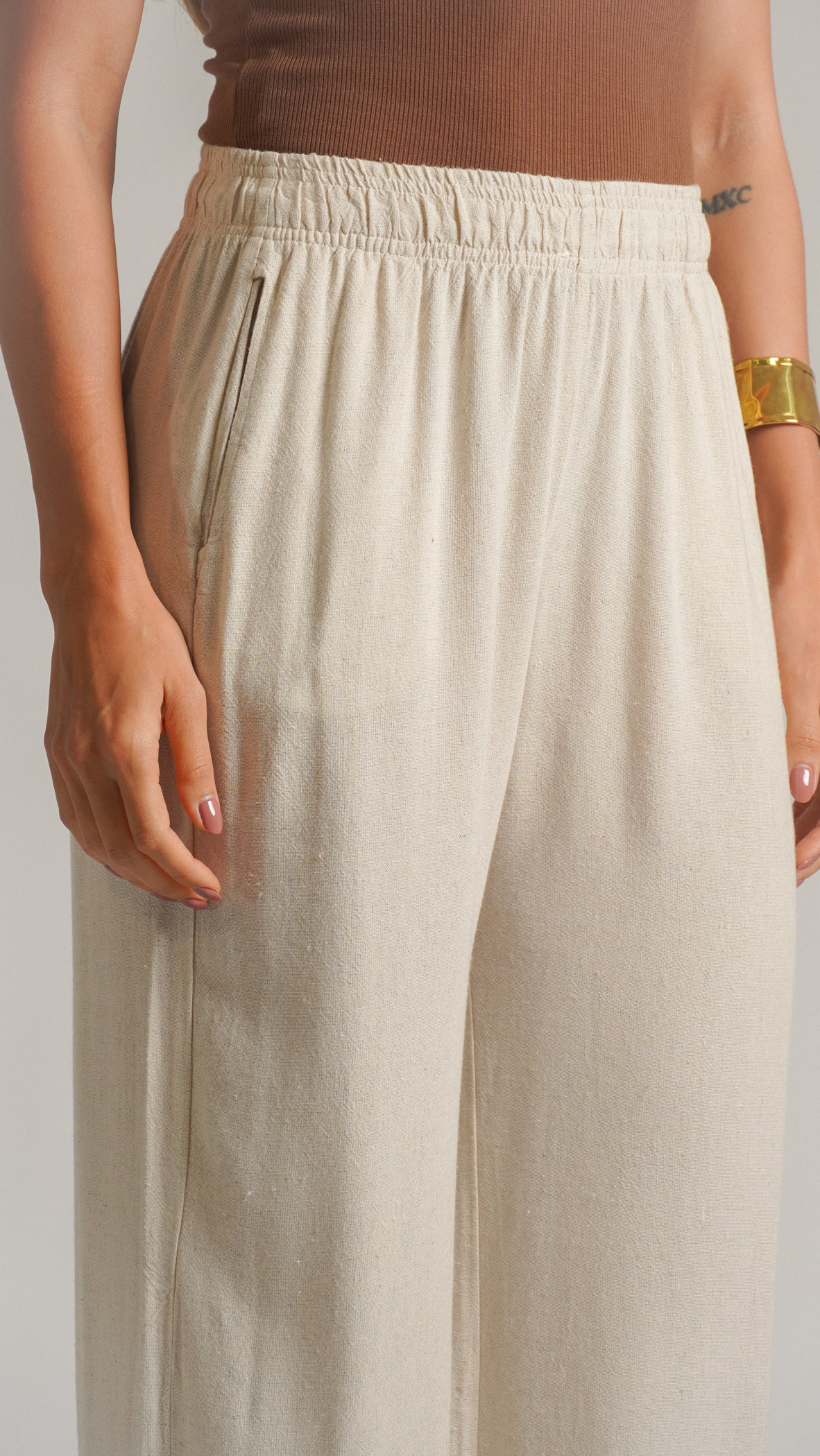 Calça Linho - Bege