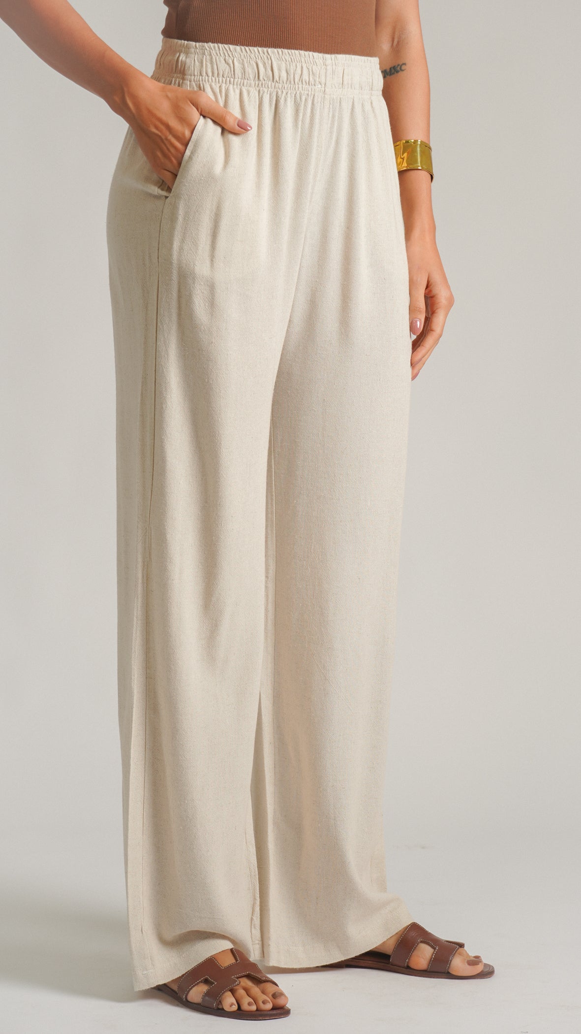 Calça Linho - Bege