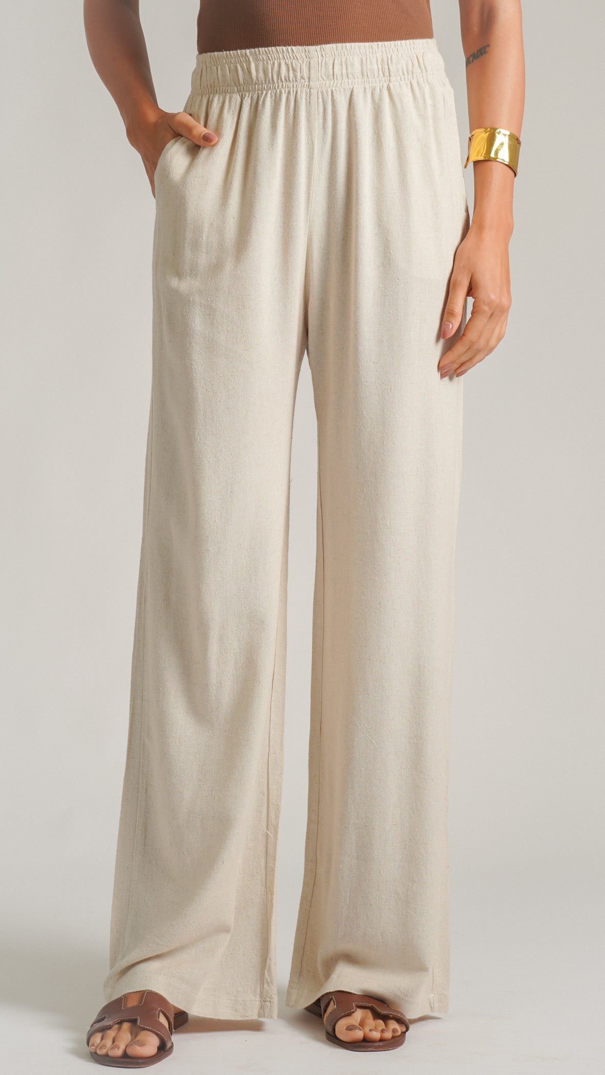 Calça Linho - Bege