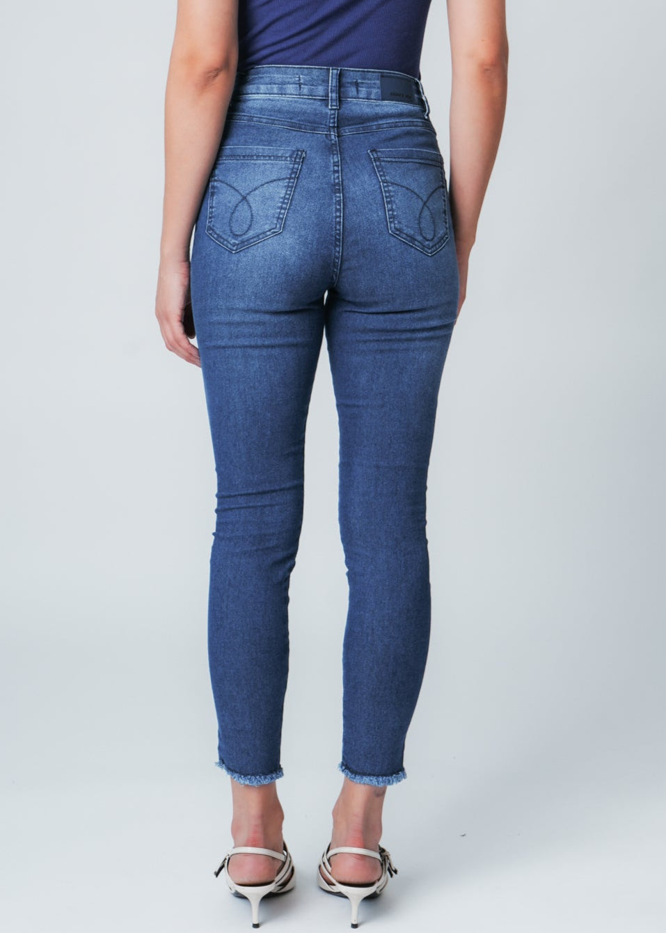Calça Jeans - Escura Cintura Alta