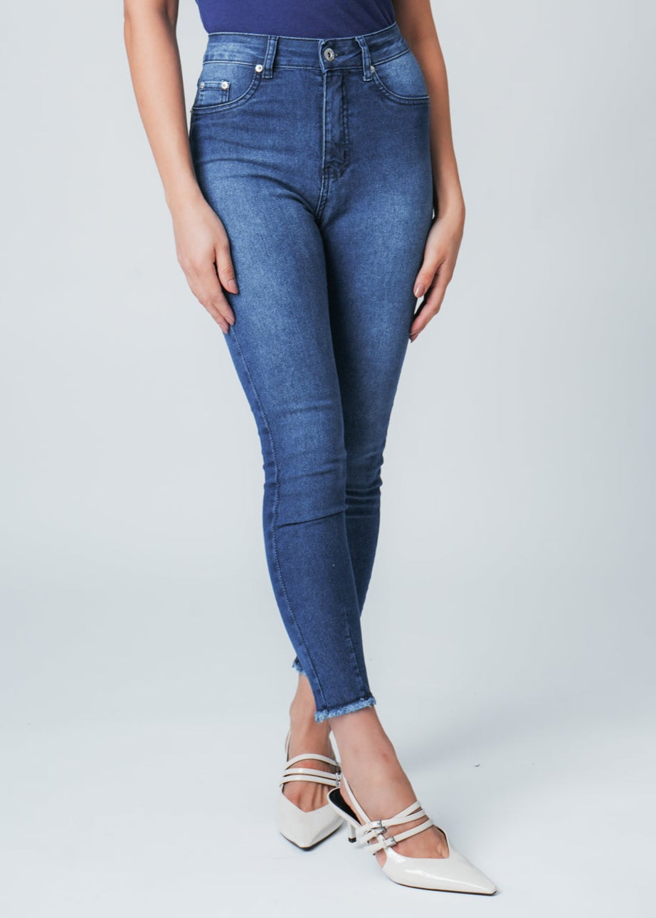 Calça Jeans - Escura Cintura Alta