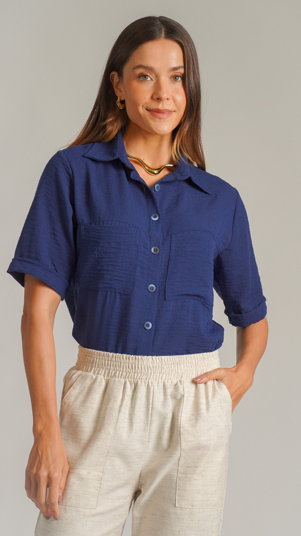 Camisa Italiana - Azul Marinho