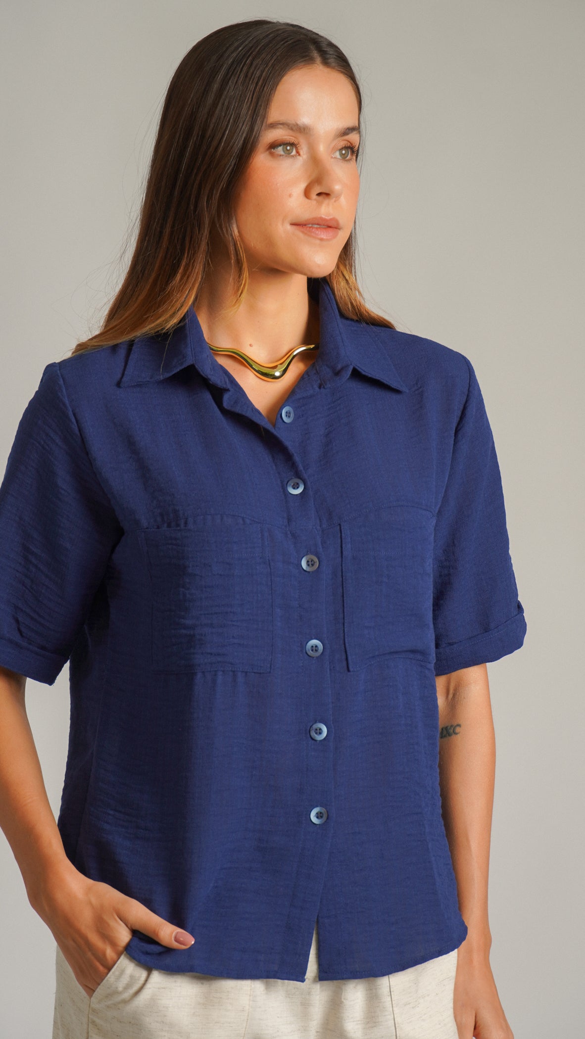 Camisa Italiana - Azul Marinho