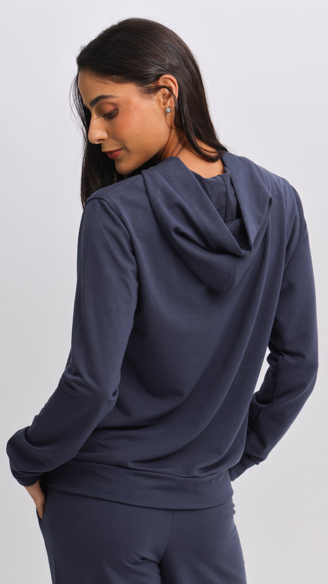 Blusa Moletinho Premium Canguru - Azul Marinho