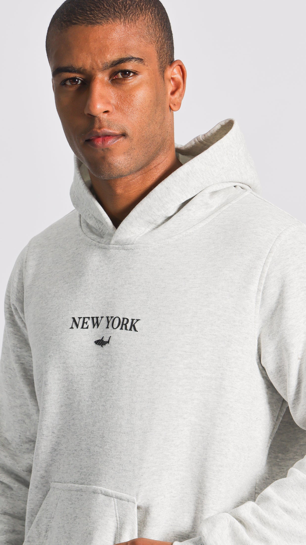 Moletom Canguru Premium New York - Cinza