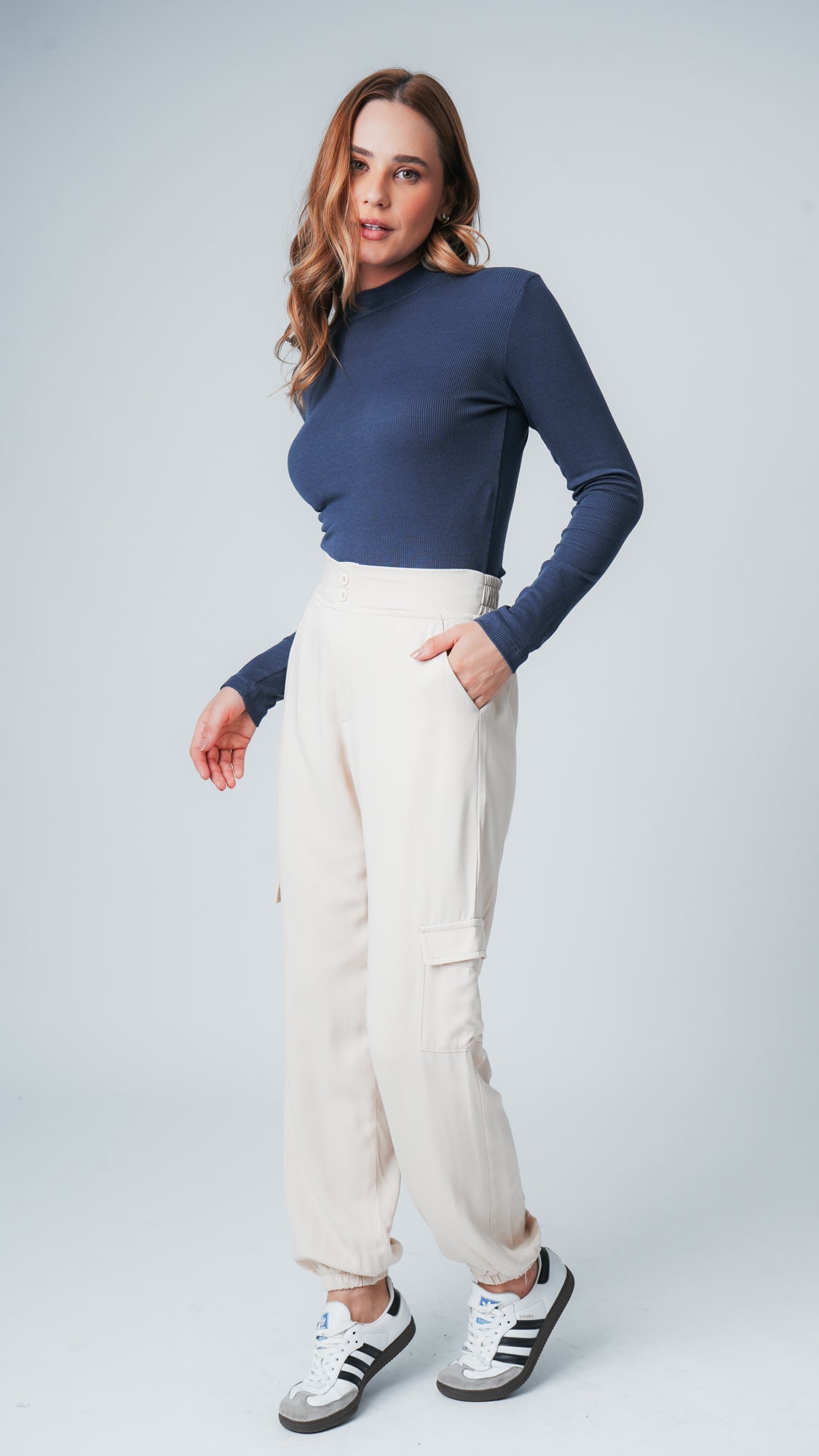 Calça Viscose Cargo - Areia