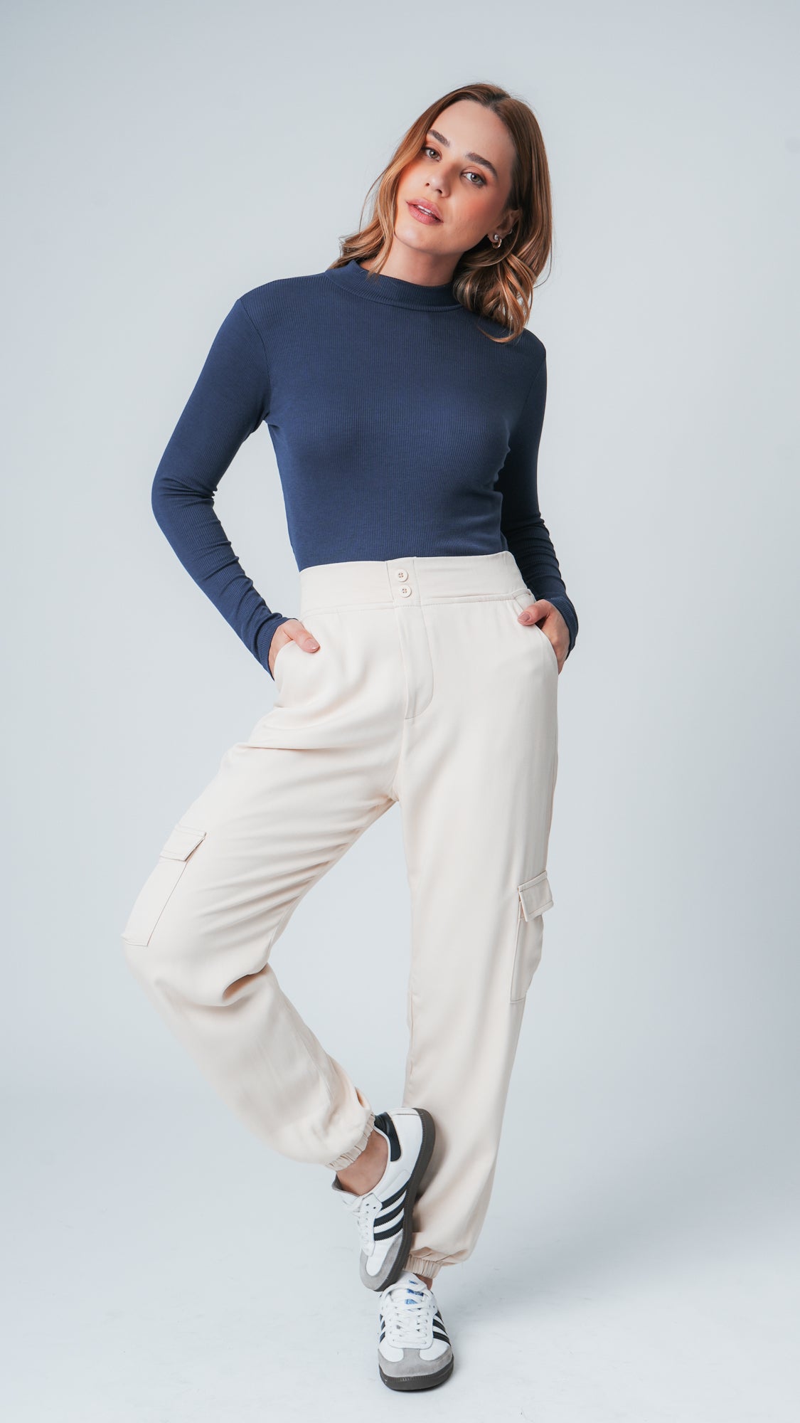 Calça Viscose Cargo - Areia