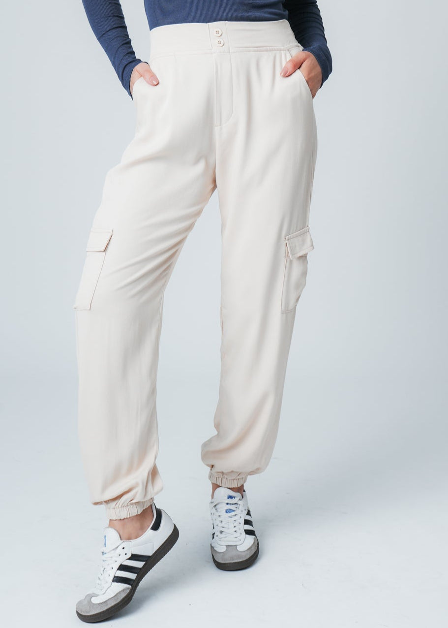 Calça Viscose Cargo - Areia