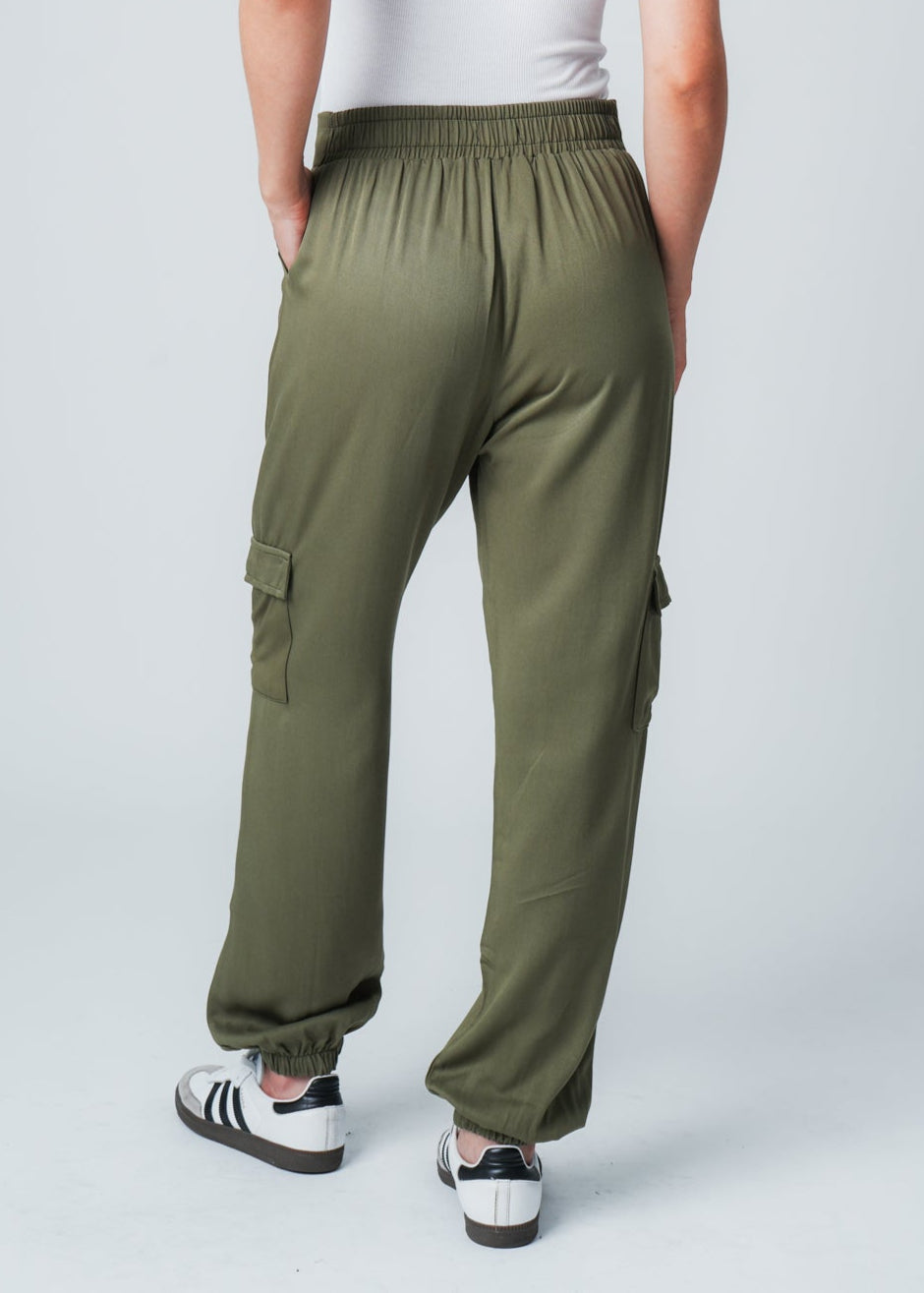 Calça Viscose Cargo - Verde