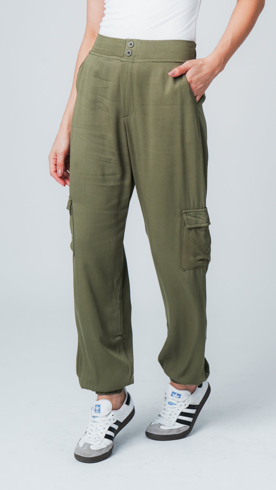 Calça Viscose Cargo - Verde