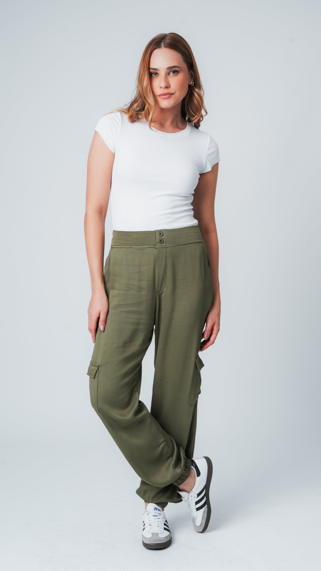 Calça Viscose Cargo - Verde